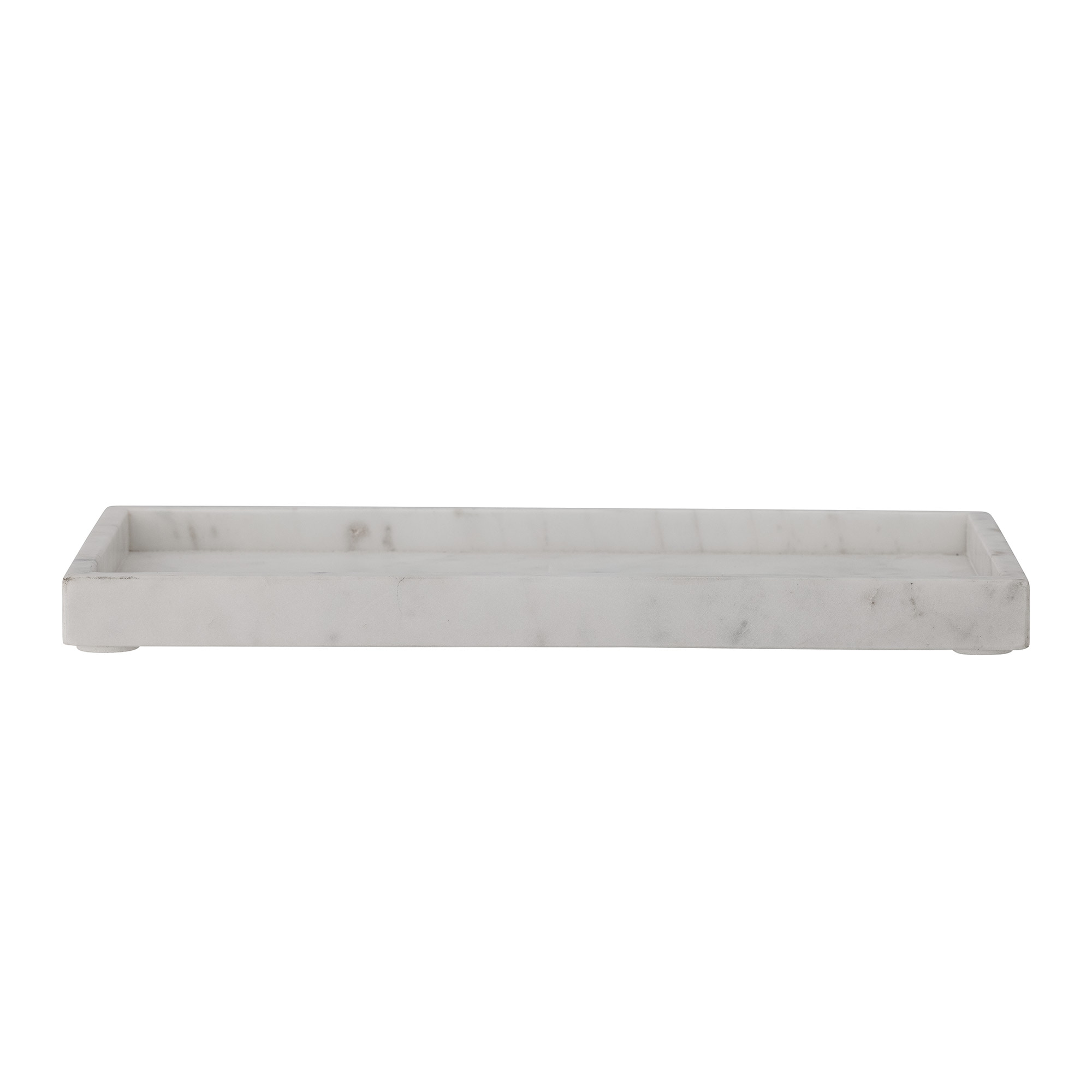 Bloomingville Dienblad Majsa Marmer, 18 x 38cm - Wit