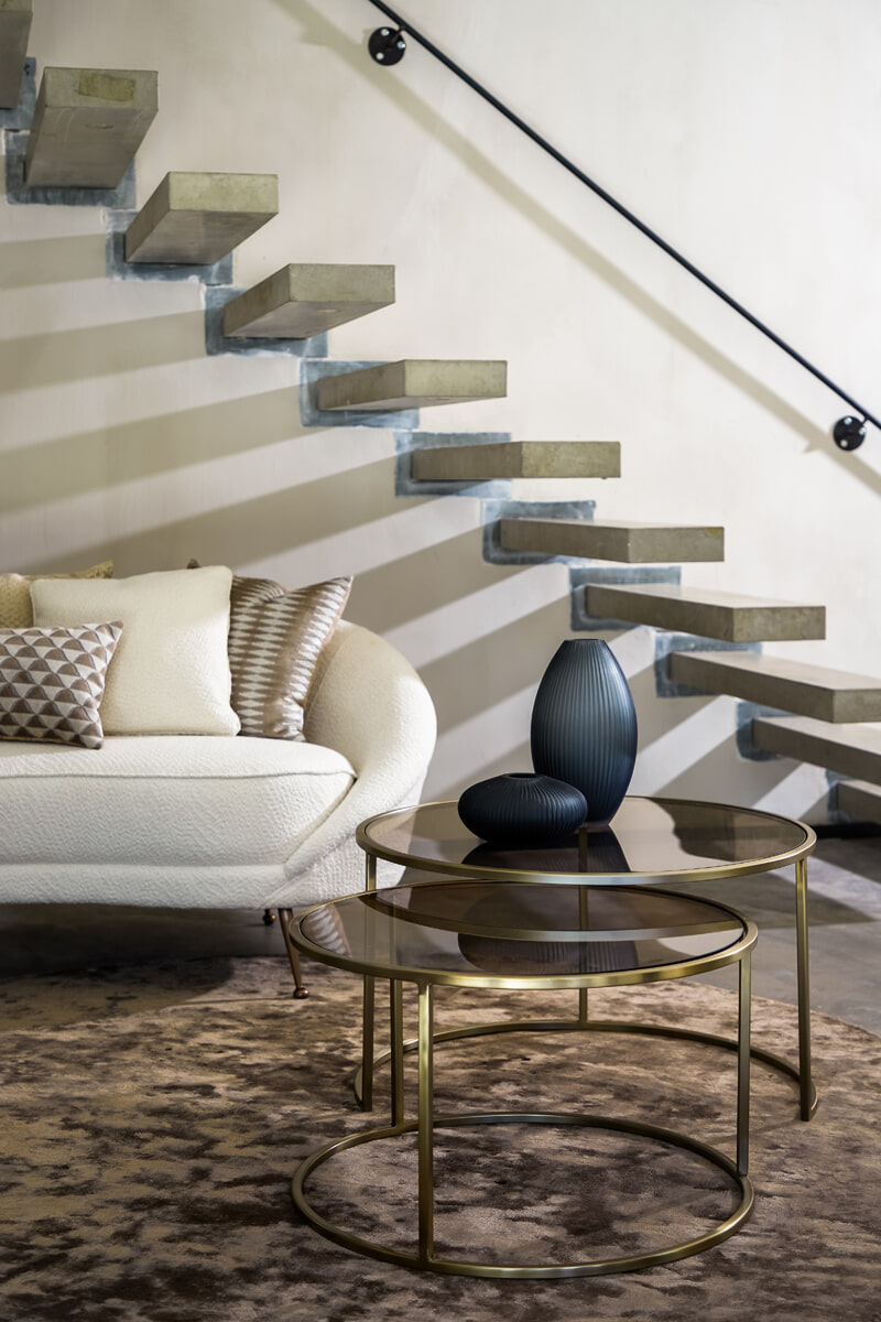 Light & Living Salontafel 'Duarte' Set van 2 stuks, kleur Goud/Lichtbruin