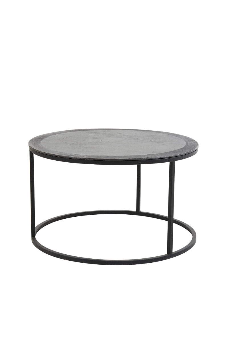 Light & Living Salontafel 'Talca' Set van 2 stuks, 67/75cm, kleur Antiek Lood