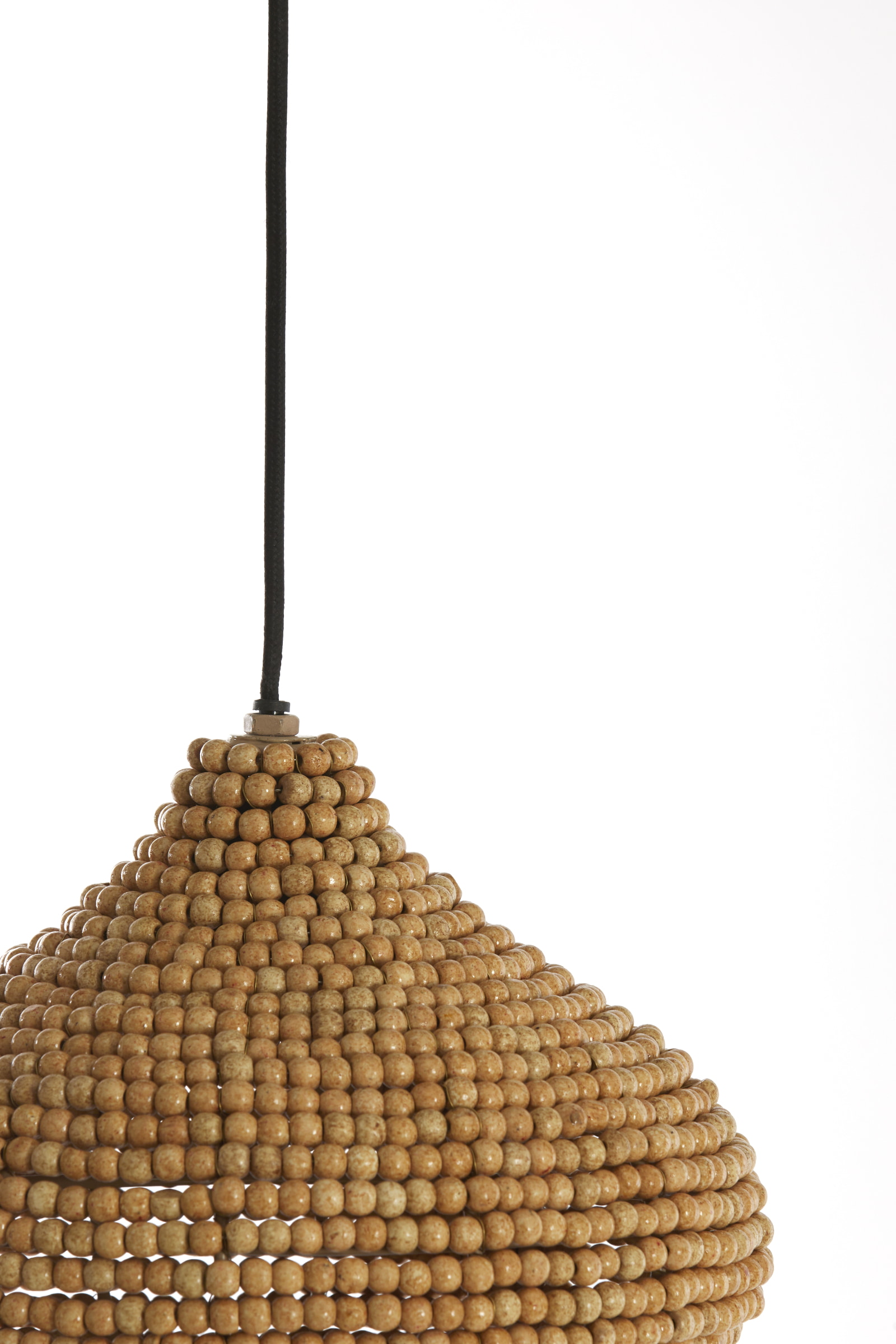 Light & Living Hanglamp 'Kalenga' Kralen, 28cm, kleur Naturel