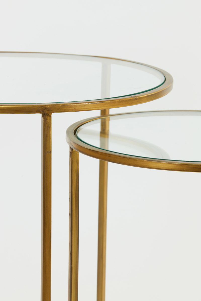 Light & Living Bijzettafel 'Duarte' Set van 2 stuks, kleur Goud