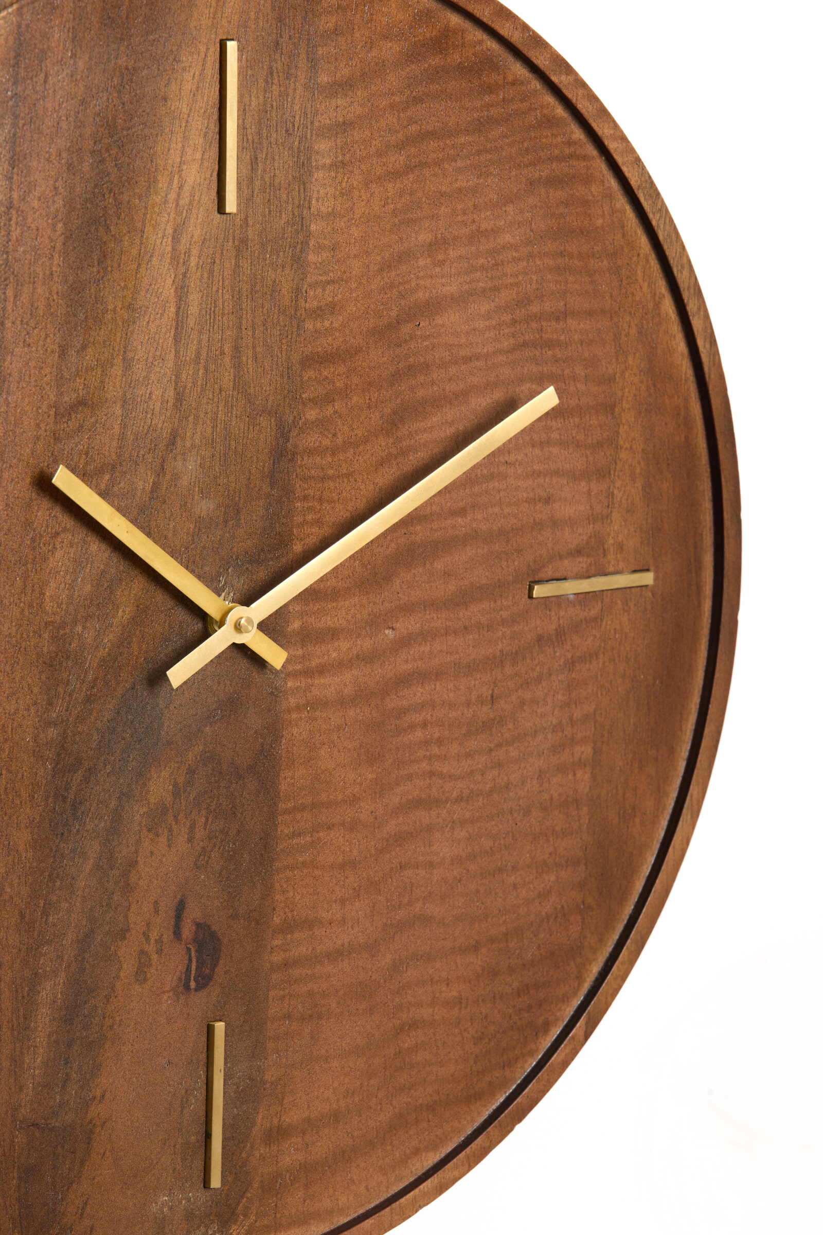 Light & Living Klok 'Veti' Mangohout, 56cm, kleur Bruin