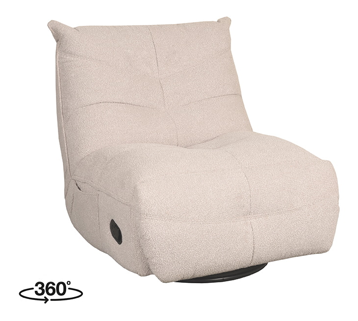 LABEL51 Relaxfauteuil 'Take It Easy' Bouclé, kleur Naturel