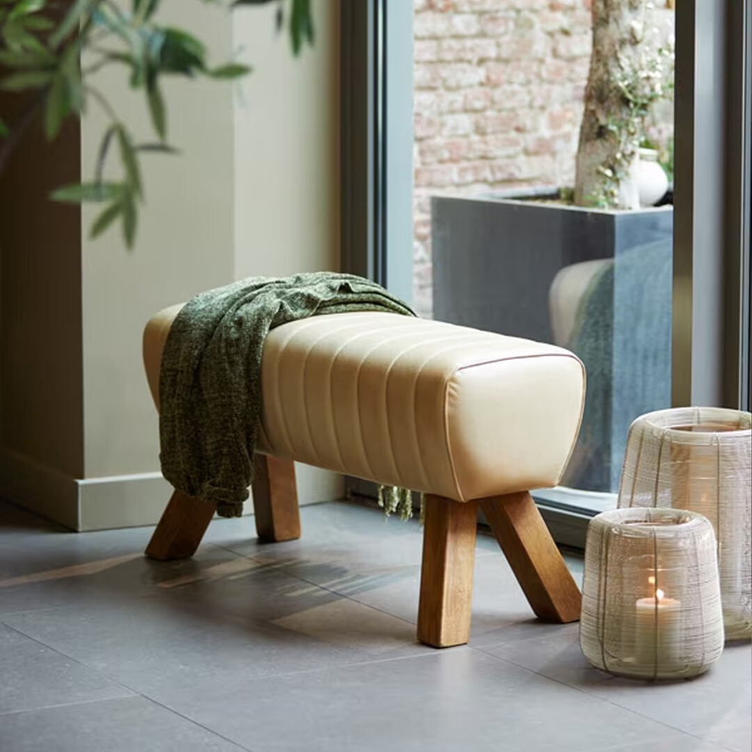 Light & Living Eetkamerbank 'Ramy' Leer, kleur Zand