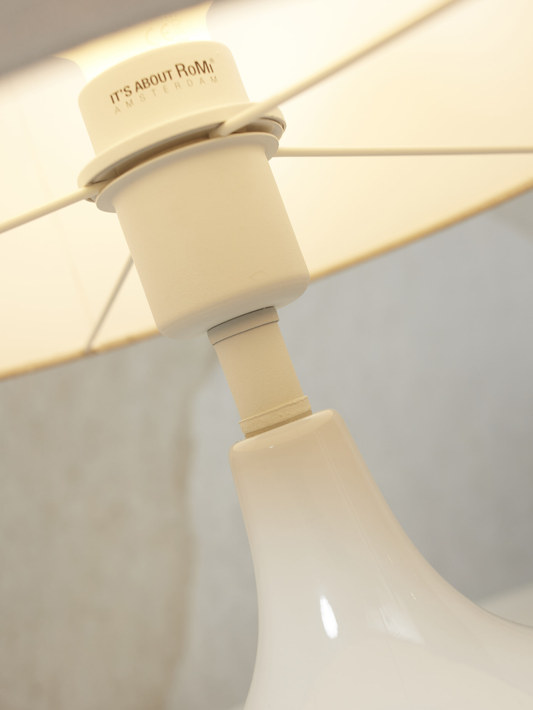 its about RoMi Tafellamp 'Reykjavik' Linnen, 46cm, kleur Donkerbeige