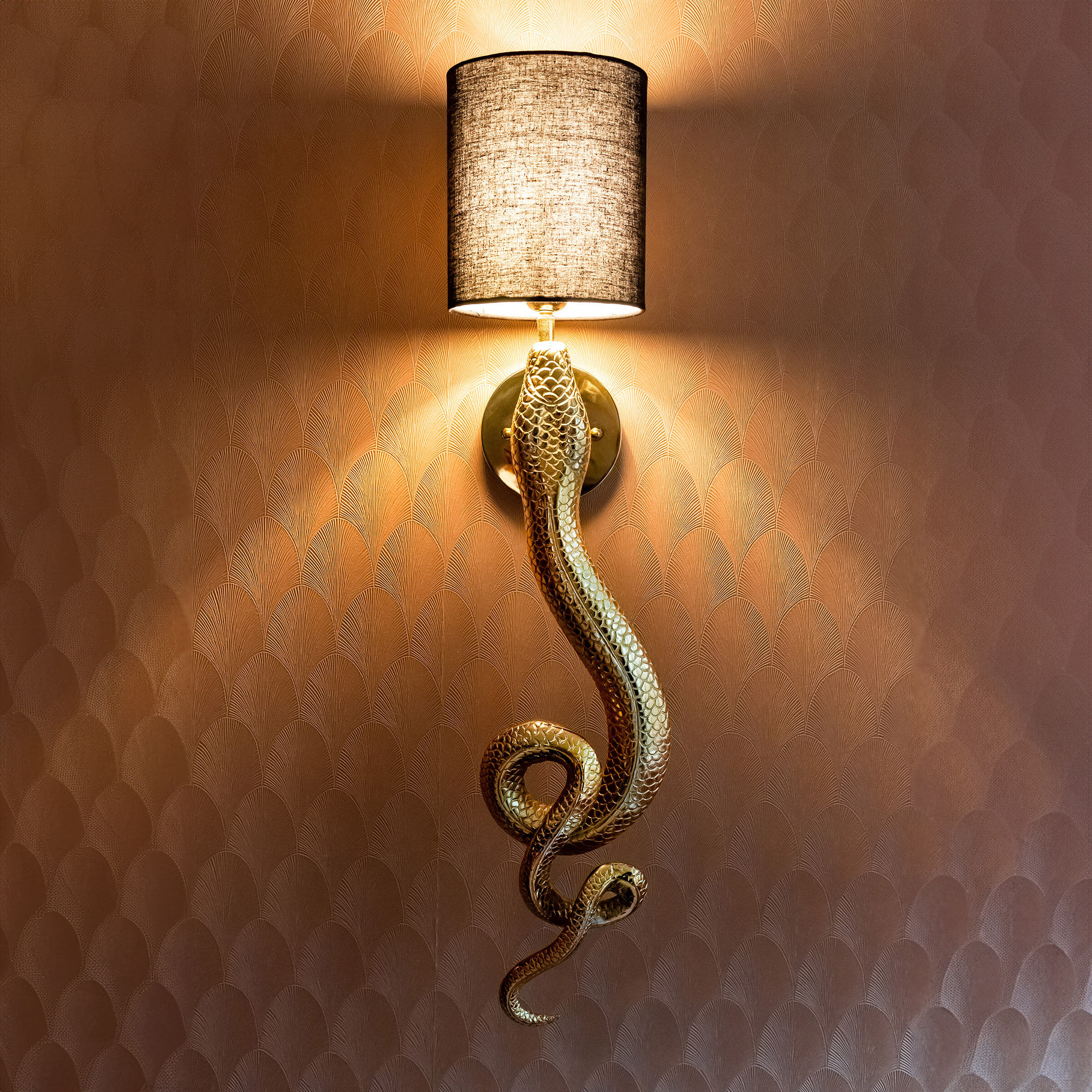 Richmond Interiors Richmond Wandlamp Daine Snake - Goud