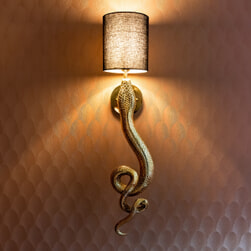 Richmond Wandlamp 'Daine' Snake, kleur Goud