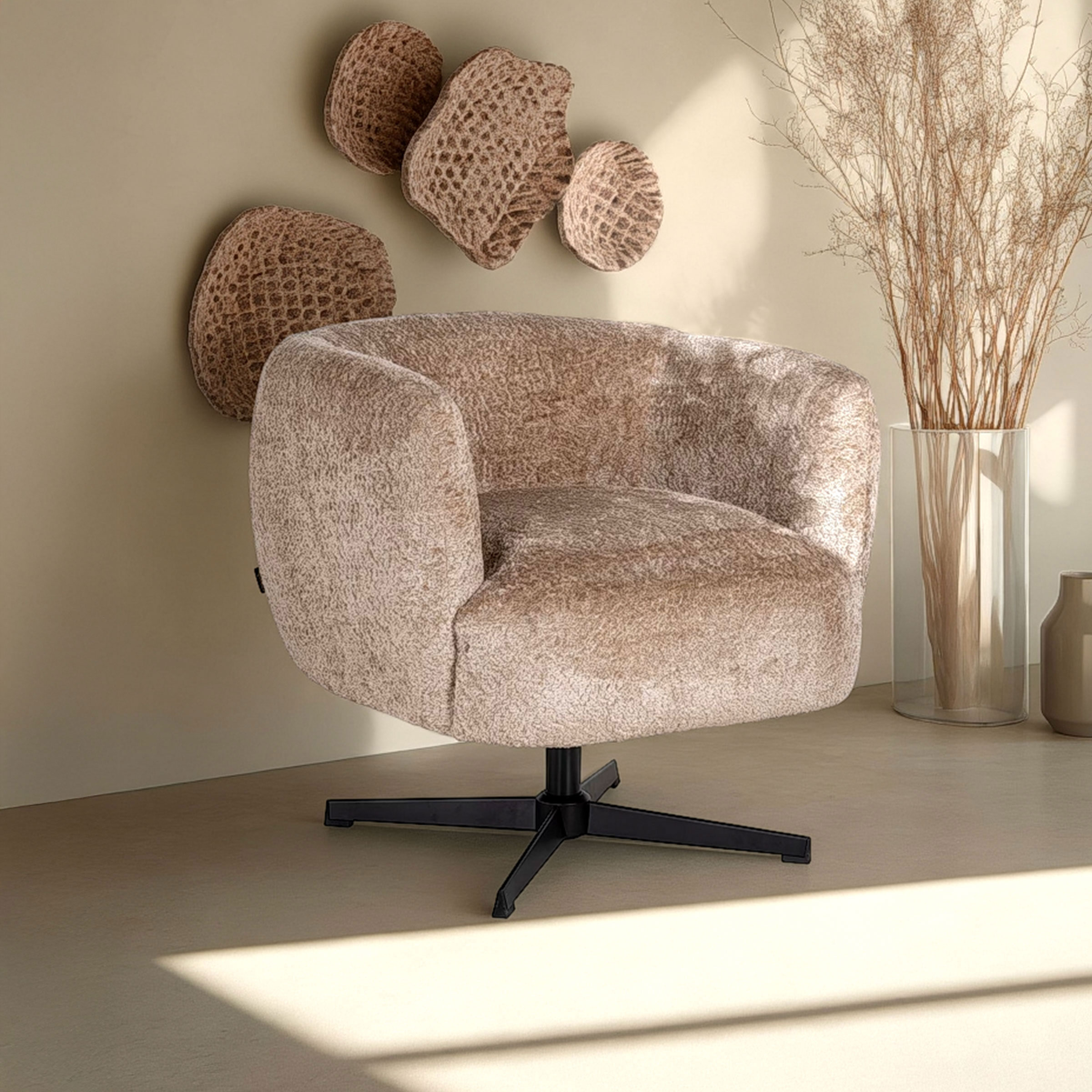 Richmond Draaifauteuil Estelle Sheep - Naturel