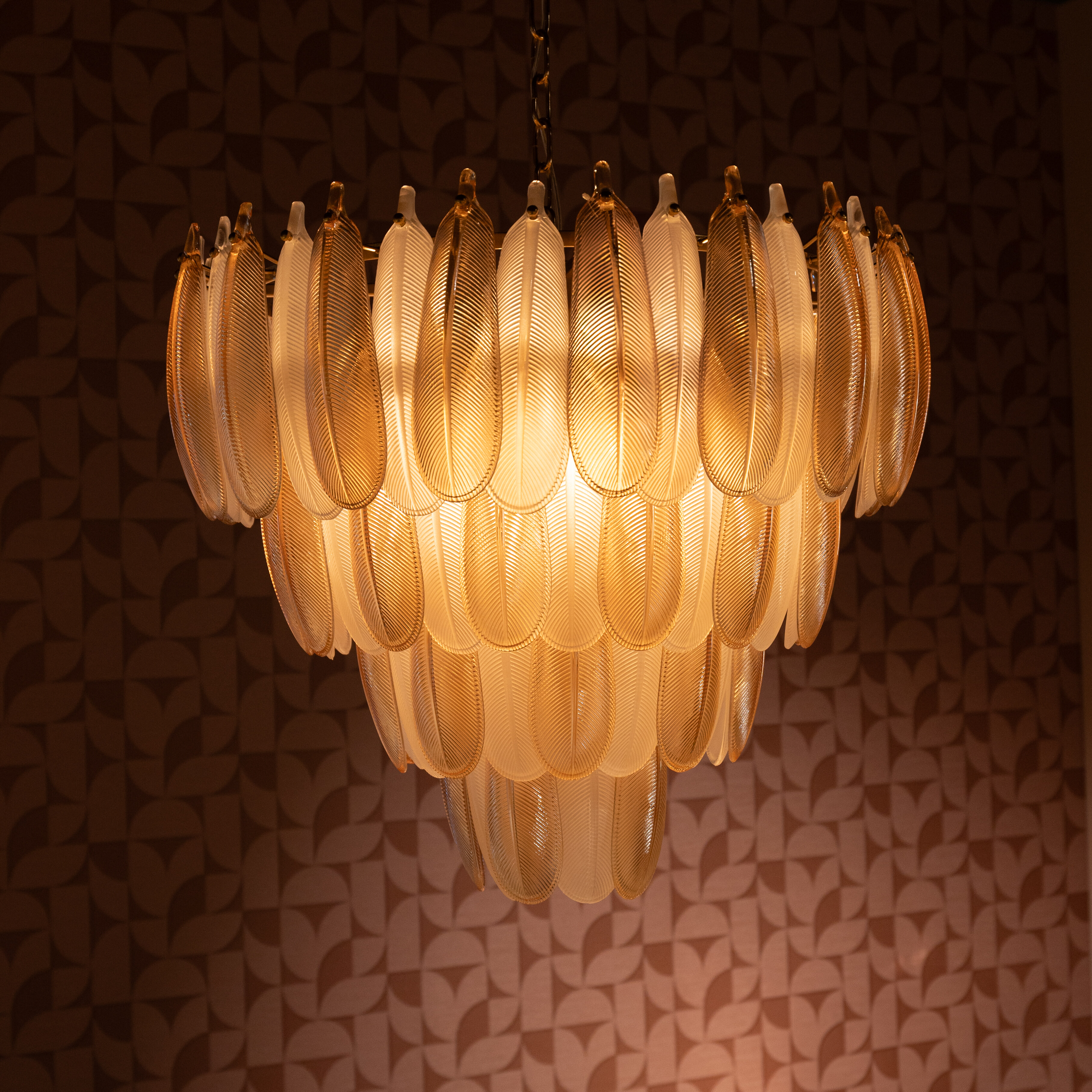 Richmond Hanglamp Chloe Glas, 60 x 60cm - Goud