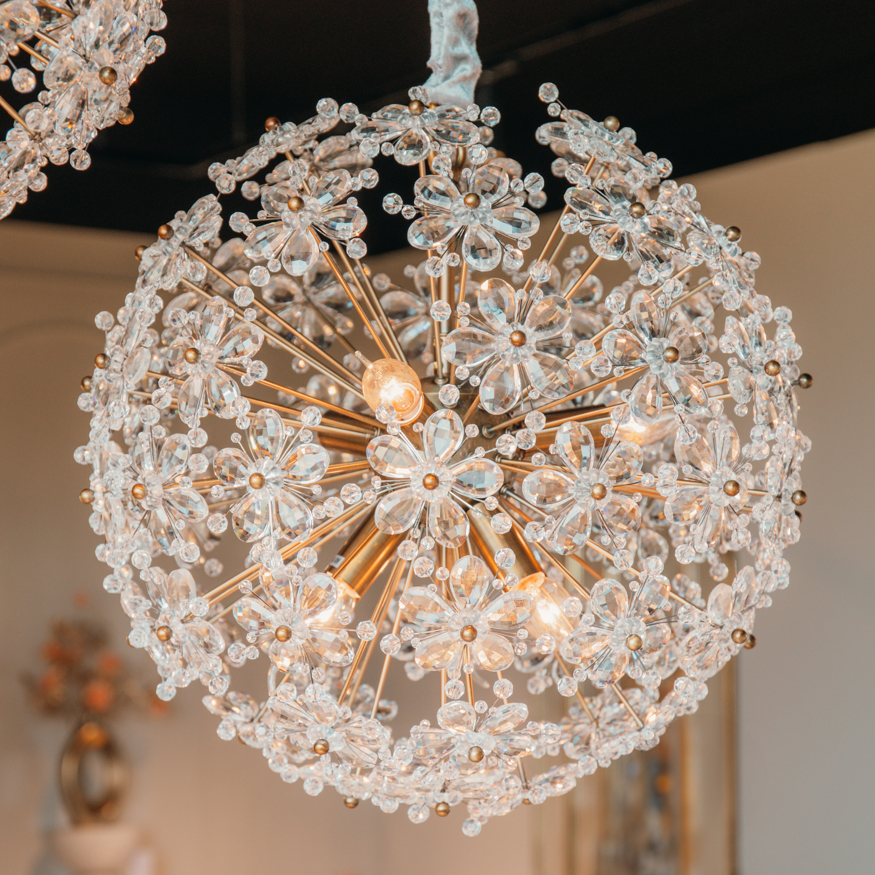 Richmond Hanglamp Cyntha Crystal 50cm - Brons