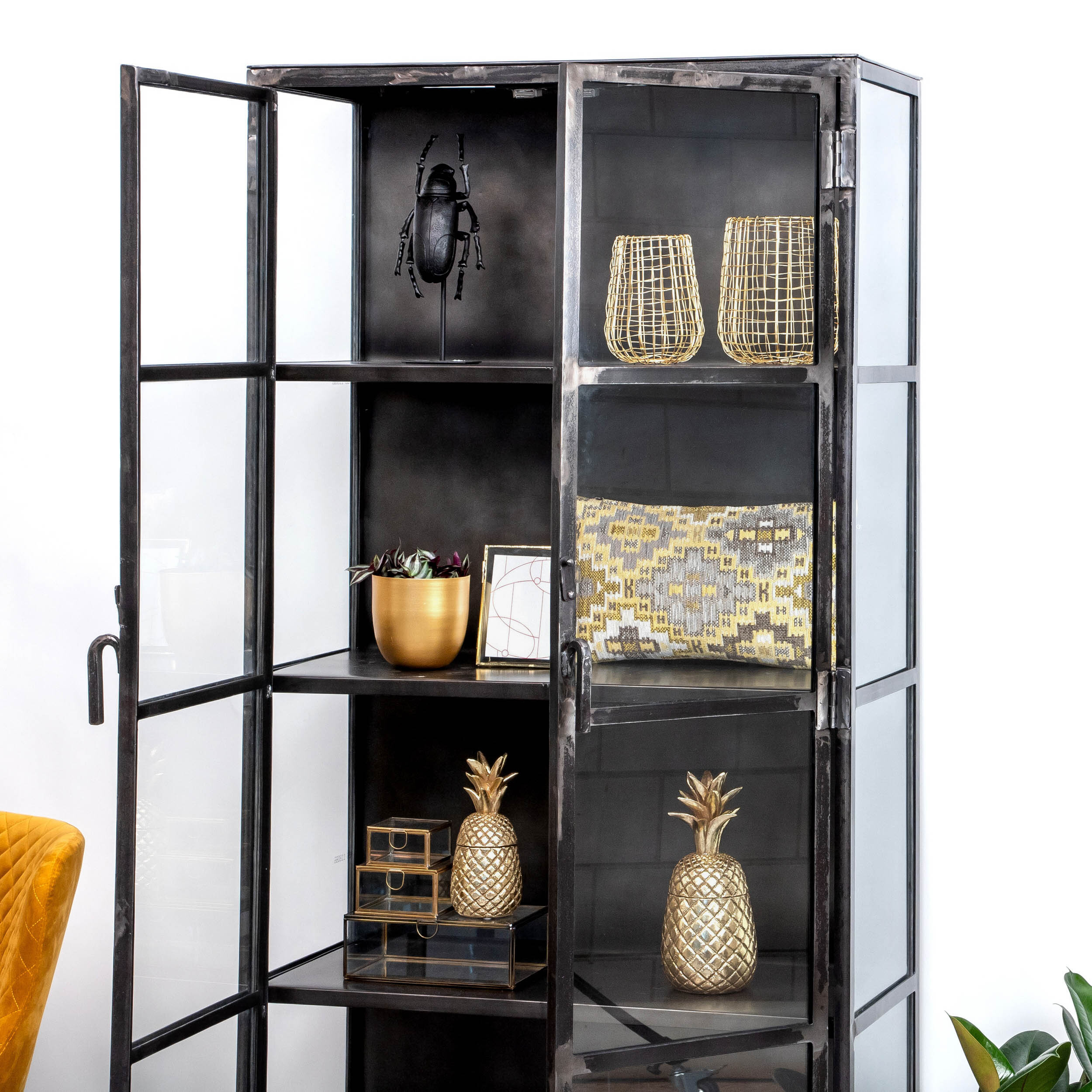 Industriële Vitrinekast 'Rift Metal' 90 x 190cm