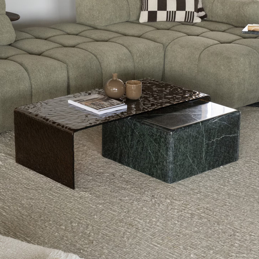 By-Boo Salontafel 'Ripple' Glas, 110 x 55cm