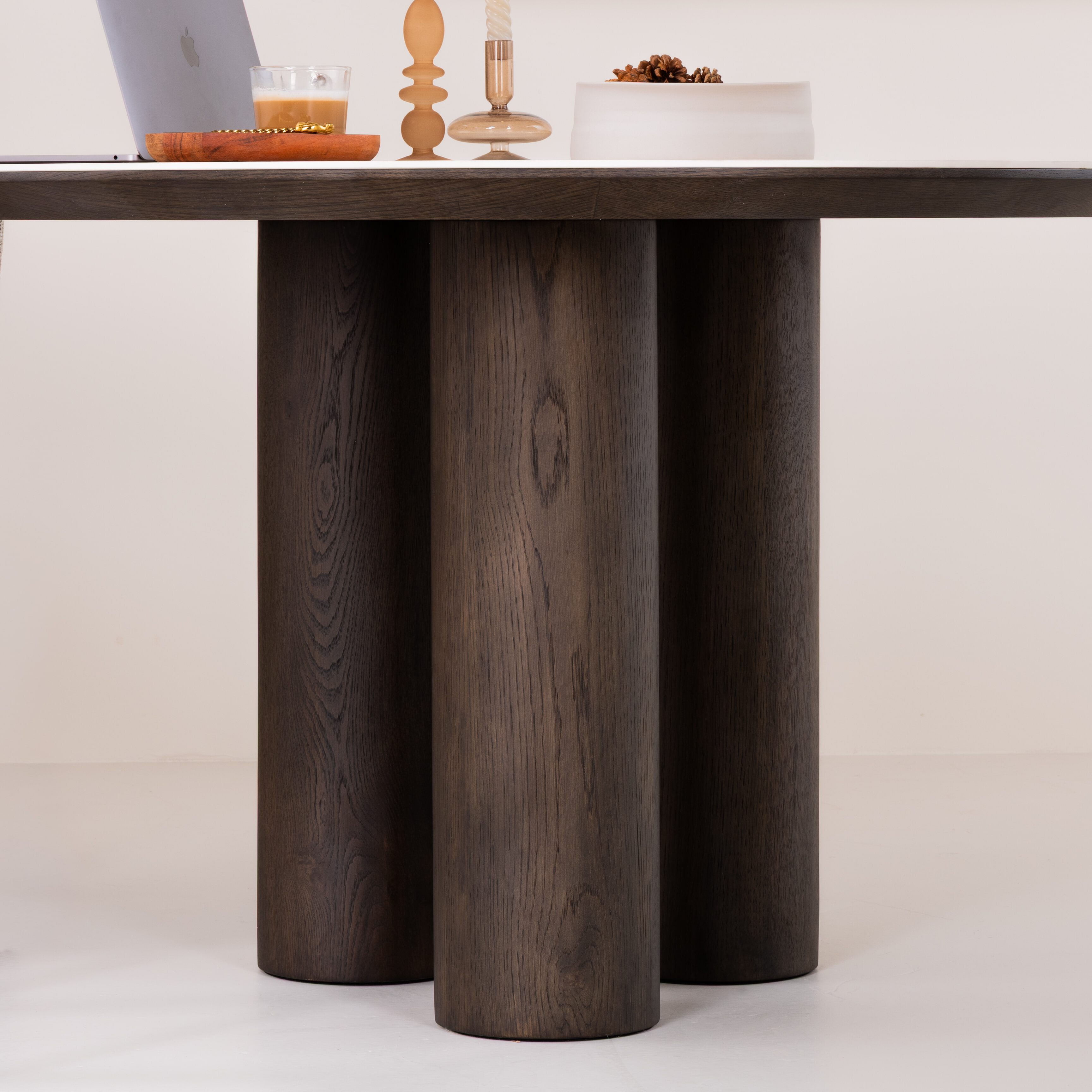 Richmond Ronde Eettafel 'Ritz' Eiken en travertin, 120cm