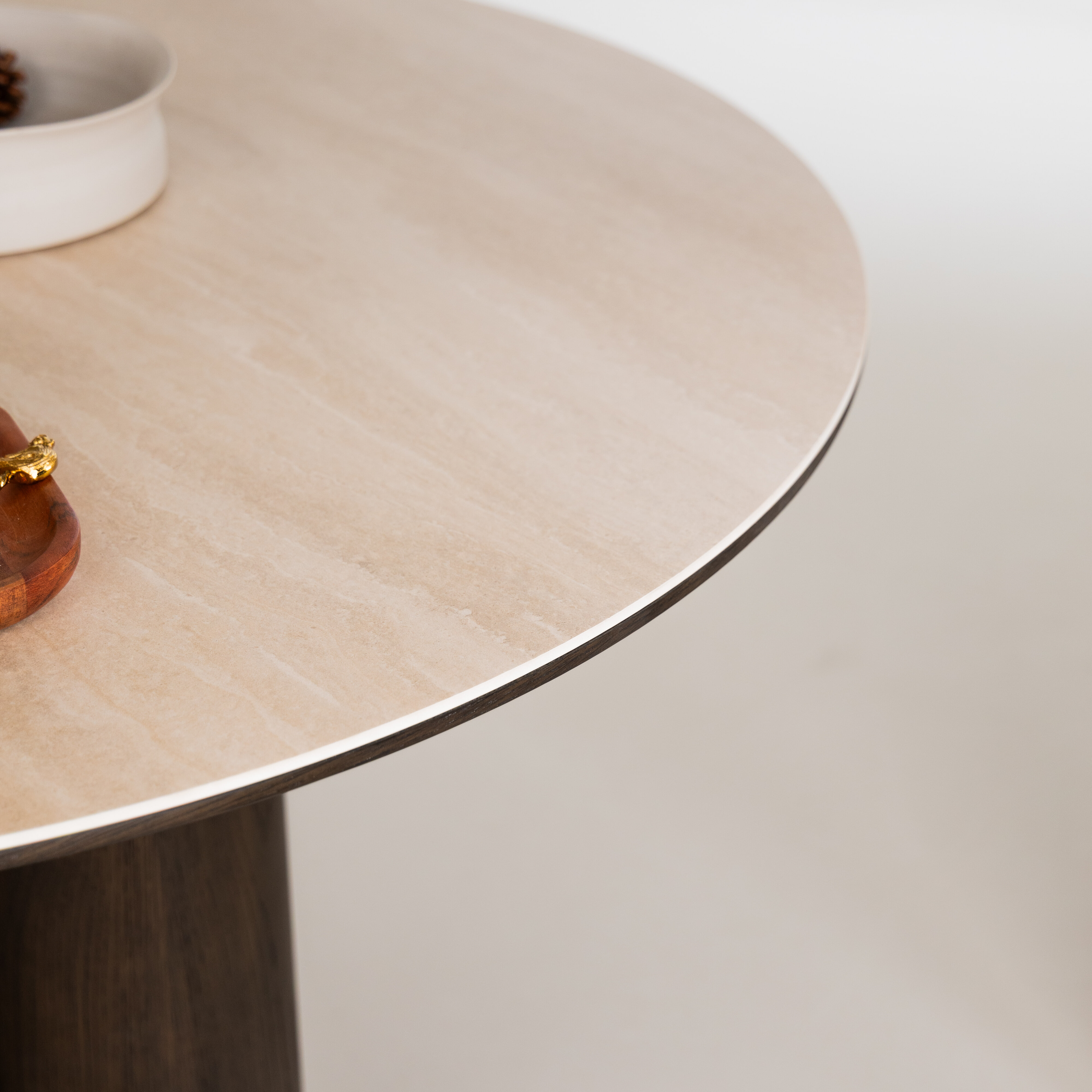 Richmond Ronde Eettafel 'Ritz' Eiken en travertin, 120cm