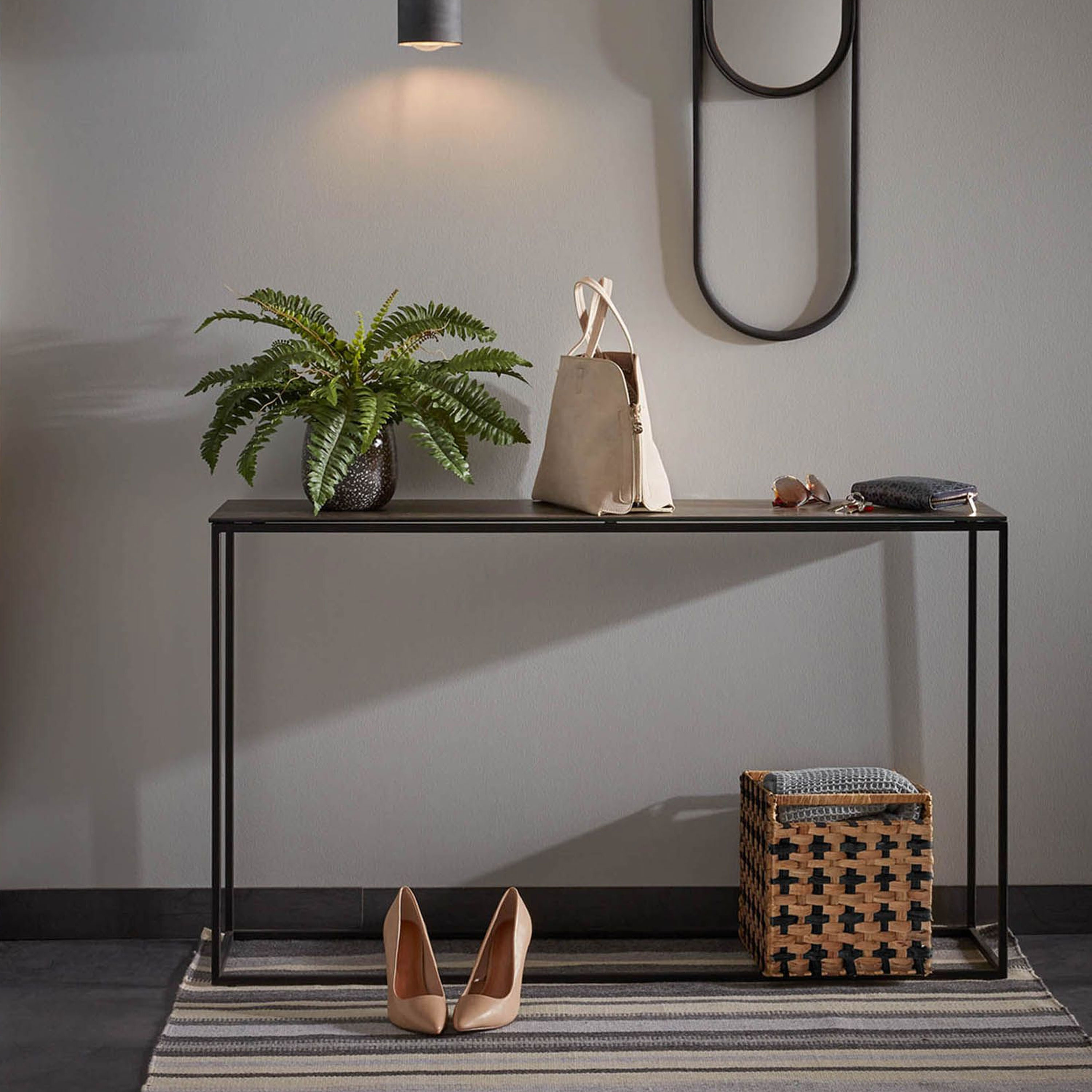 Kave Home Sidetable 'Rewena' zwart met keramisch blad Kave Home Sidetable 'Rewena' zwart met keramisch blad
