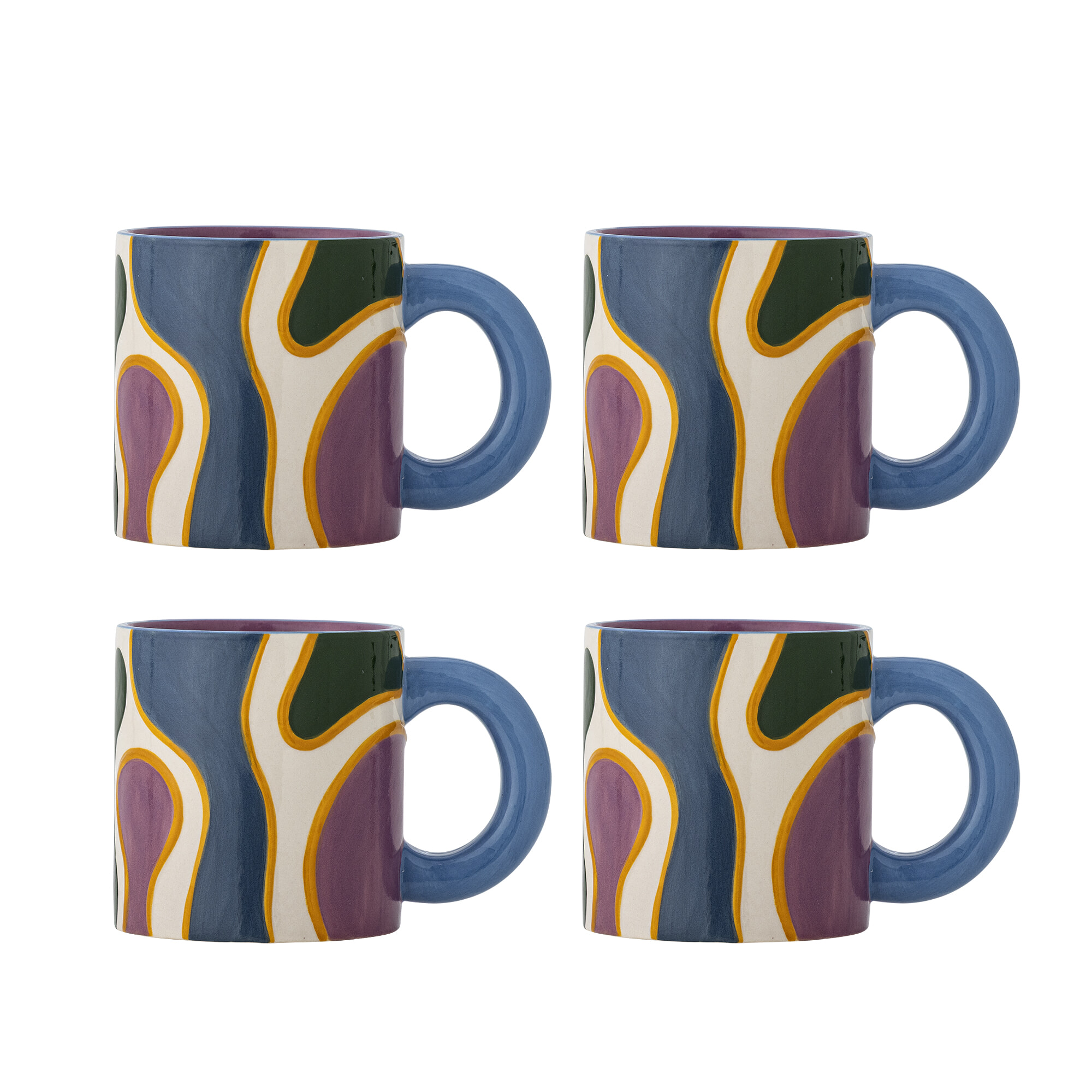 Bloomingville Mok Salacia Set van 4 stuks - Meerkleurig