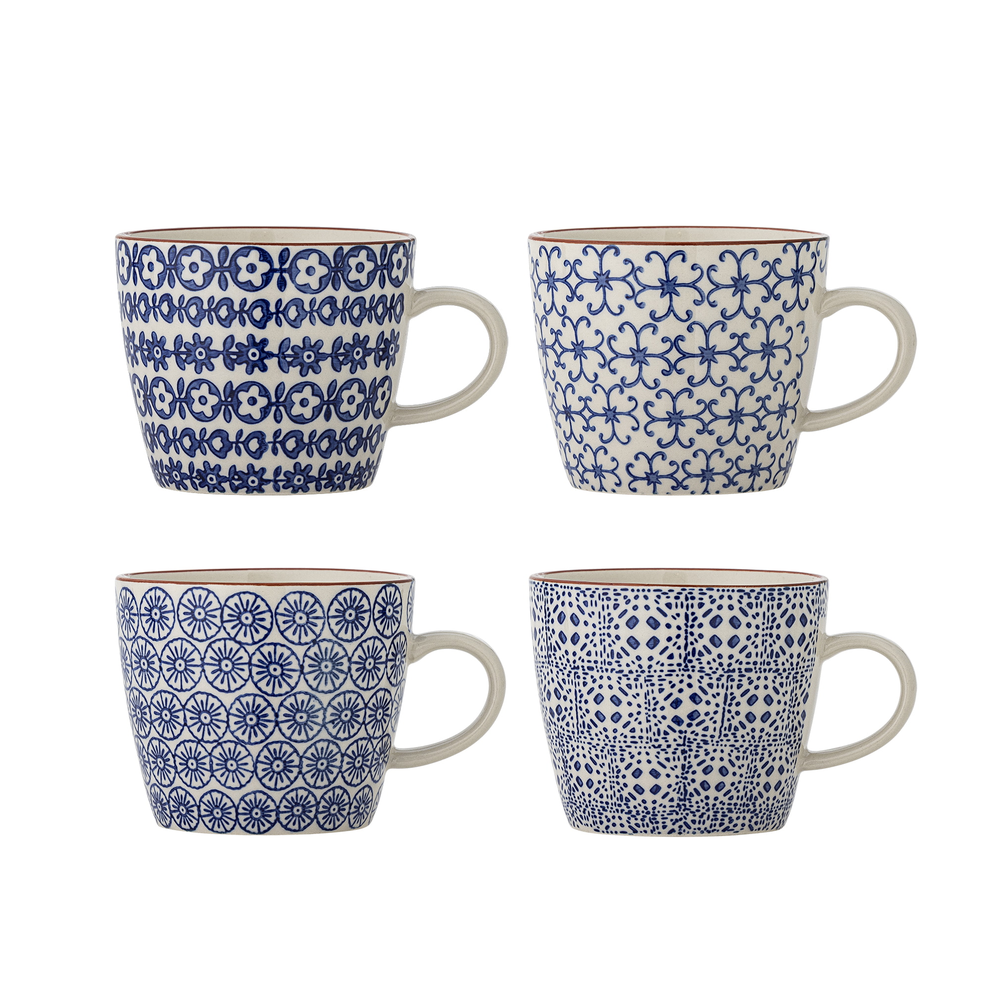 Bloomingville Mok Karine Set van 4 stuks - Blauw