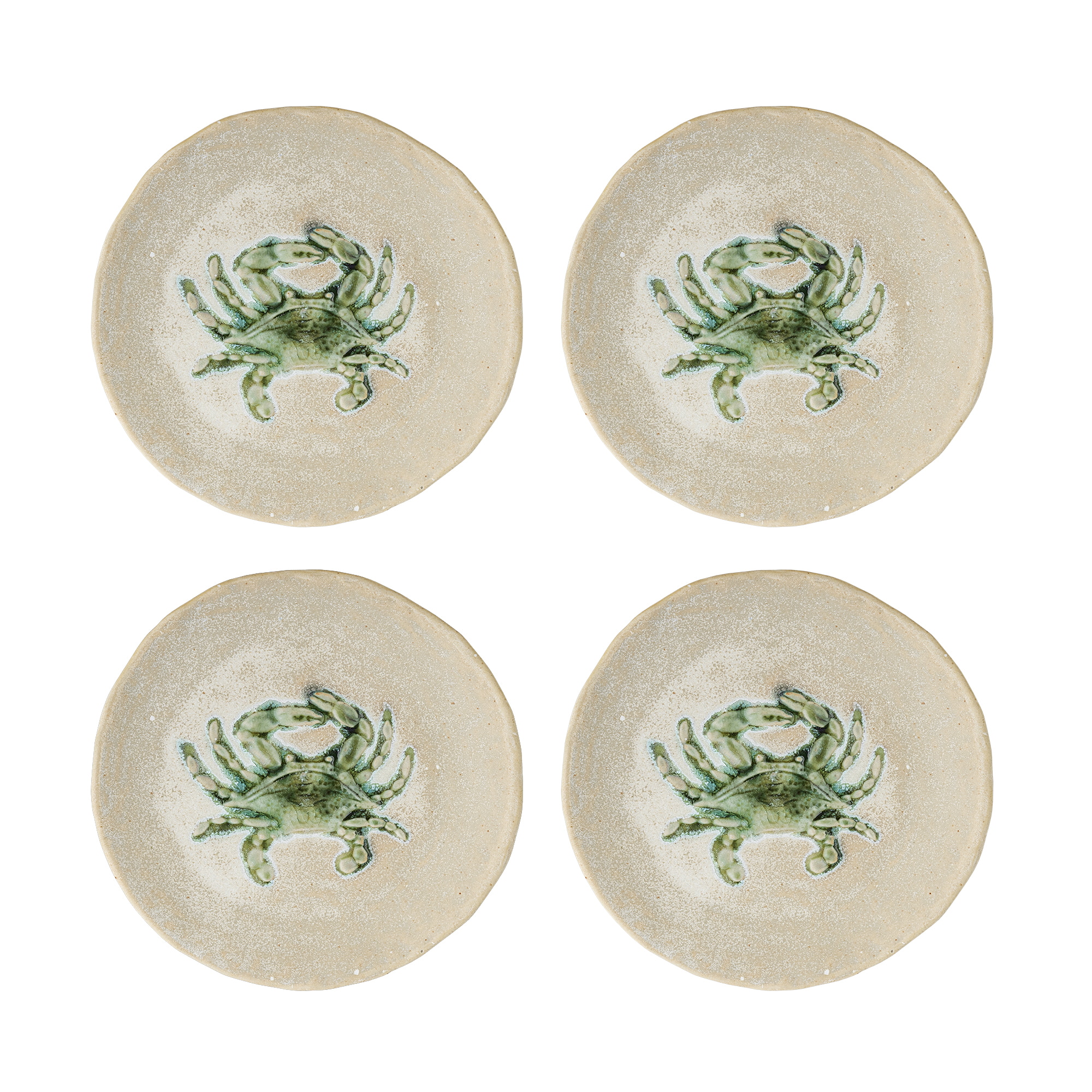 Bloomingville Bord Hadden Krab, Set van 4 stuks - Groen
