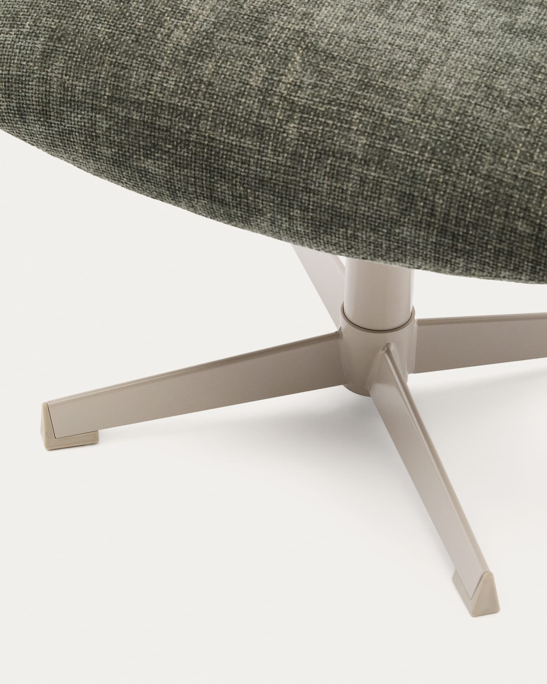 Kave Home Draaibare Hocker 'Teryl' Chenille, kleur Donkergroen