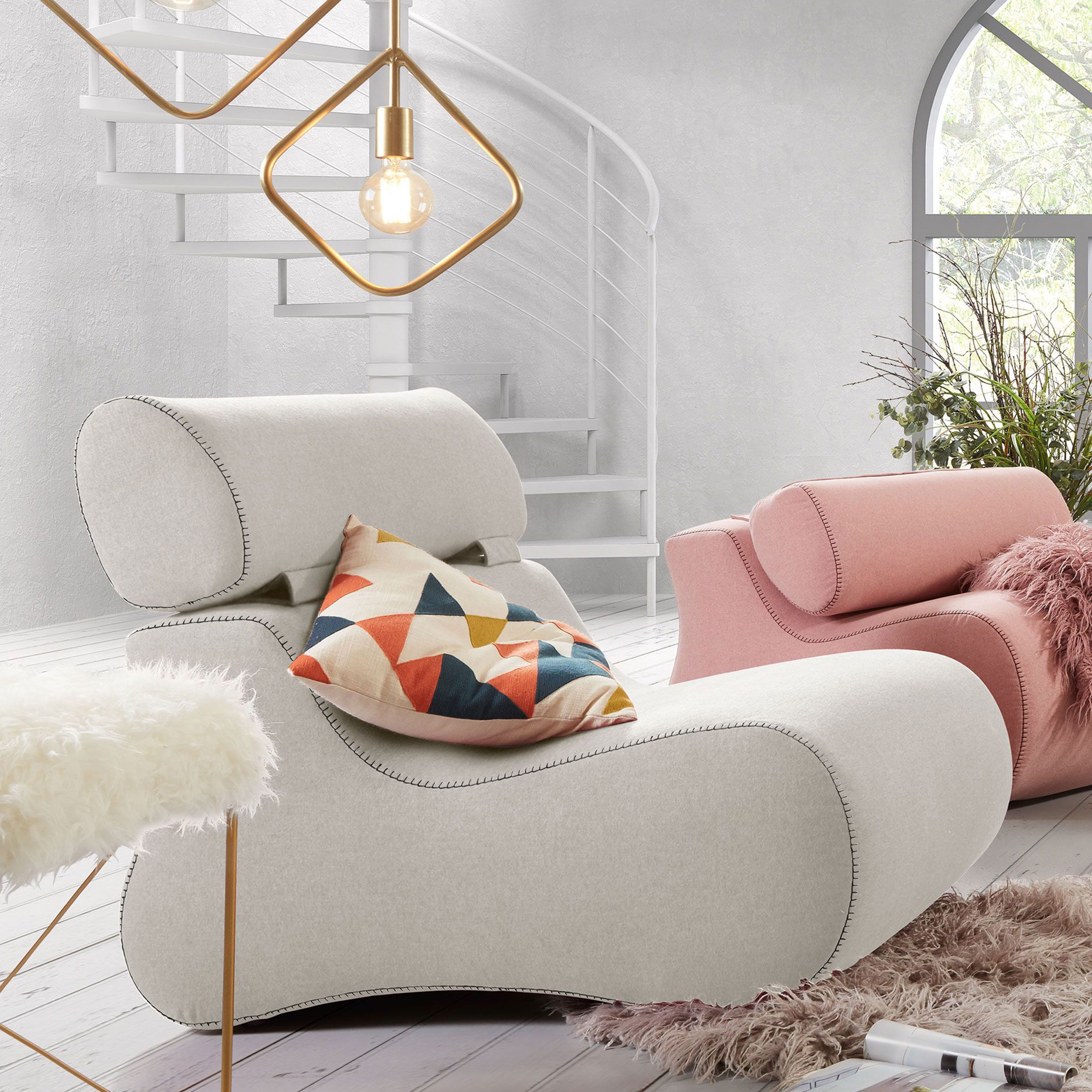 Kave Home Fauteuil 'Club' kleur beige