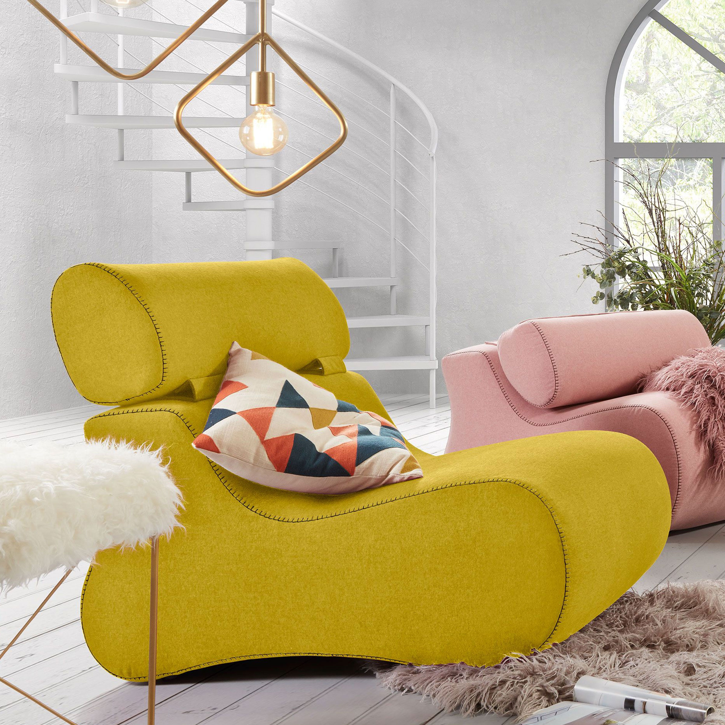 Kave Home Fauteuil 'Club' kleur geel