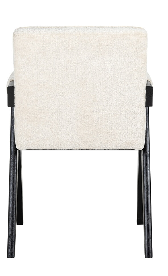 Richmond Eetkamerstoel 'Cooper' Chenille, kleur Wit