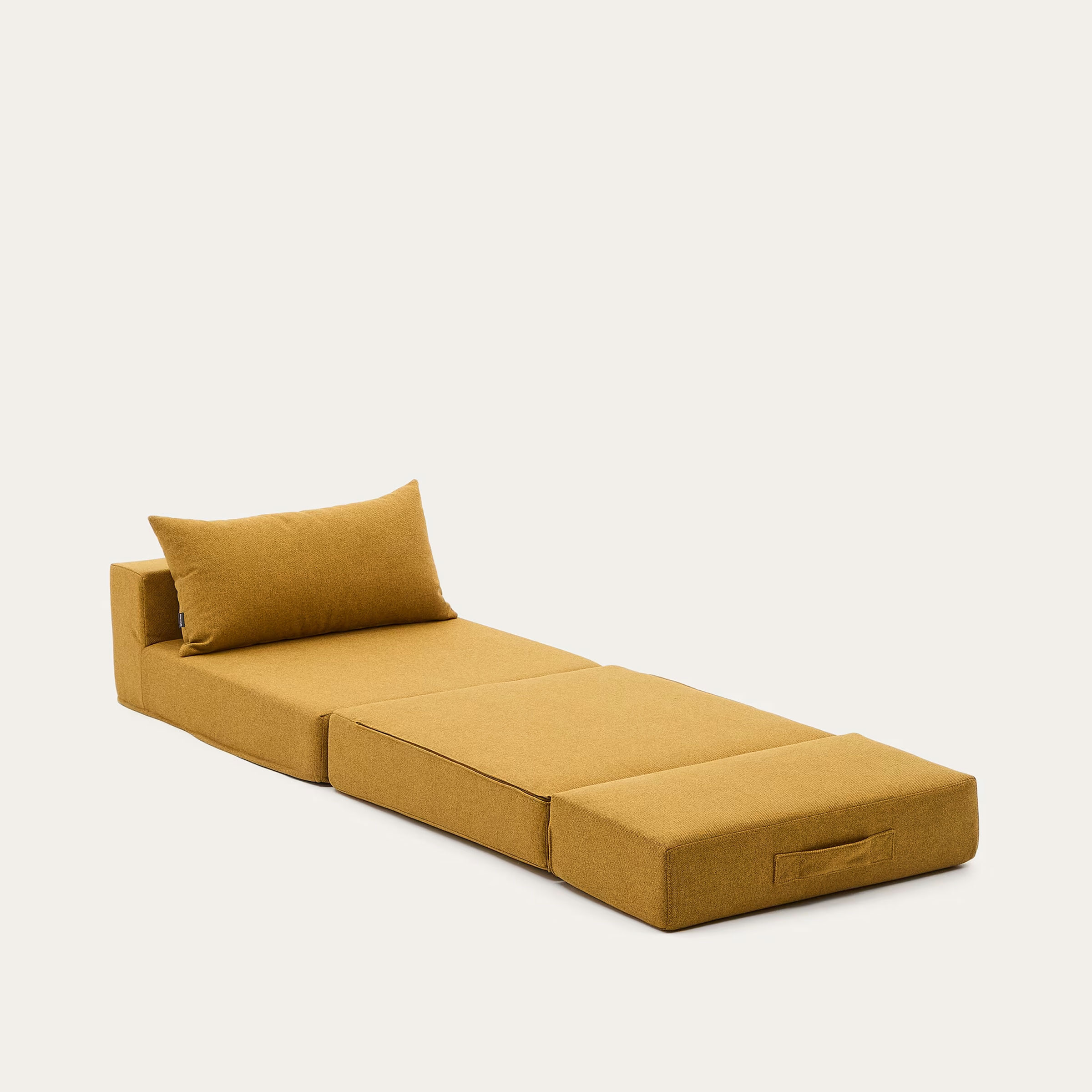 Kave Home Vouwbed 'Arty' 70 x 200cm, kleur Mosterdgeel