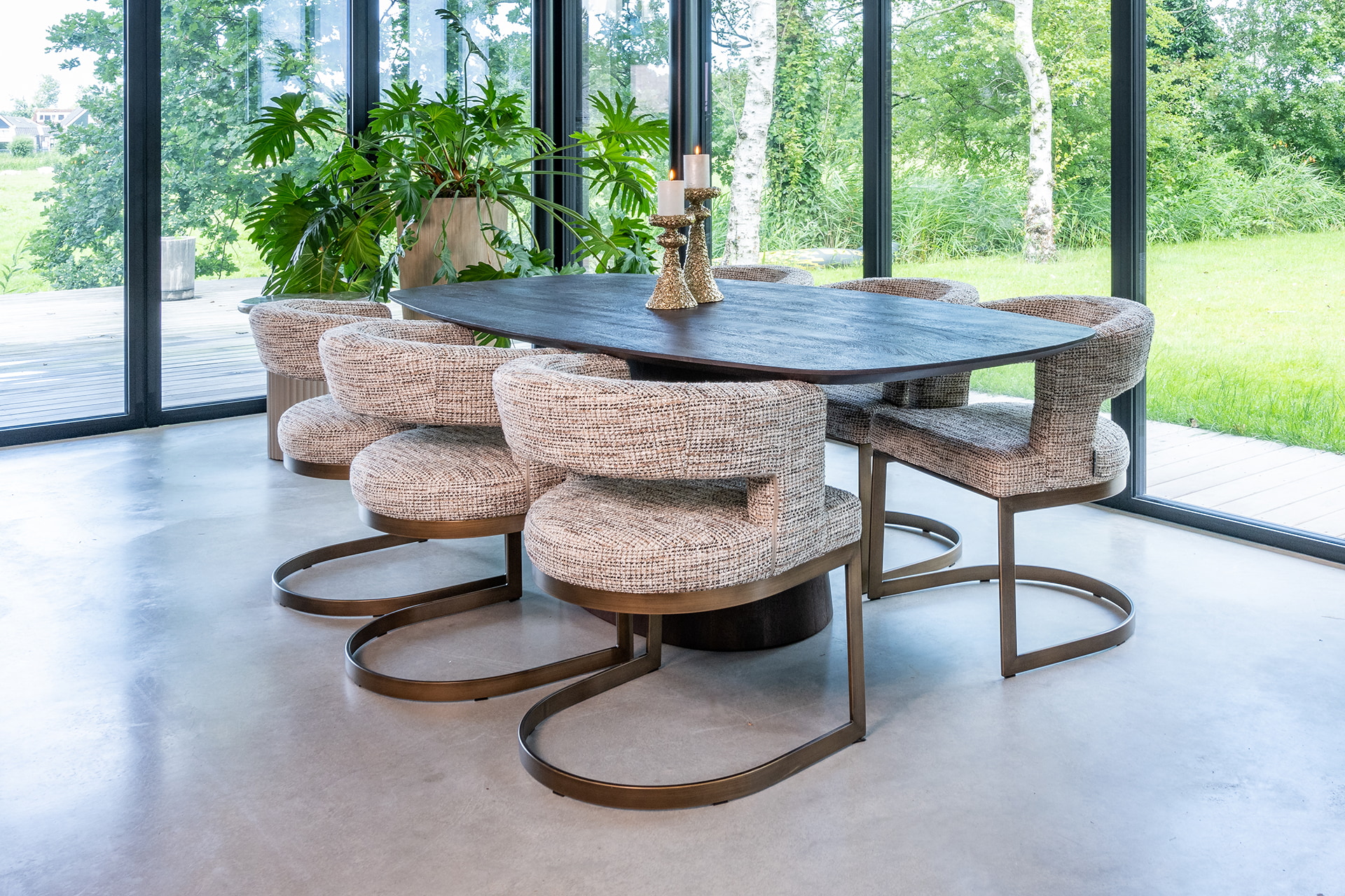 Richmond Deens Ovale Eettafel 'Alix' Mangohout, 230 x 120cm