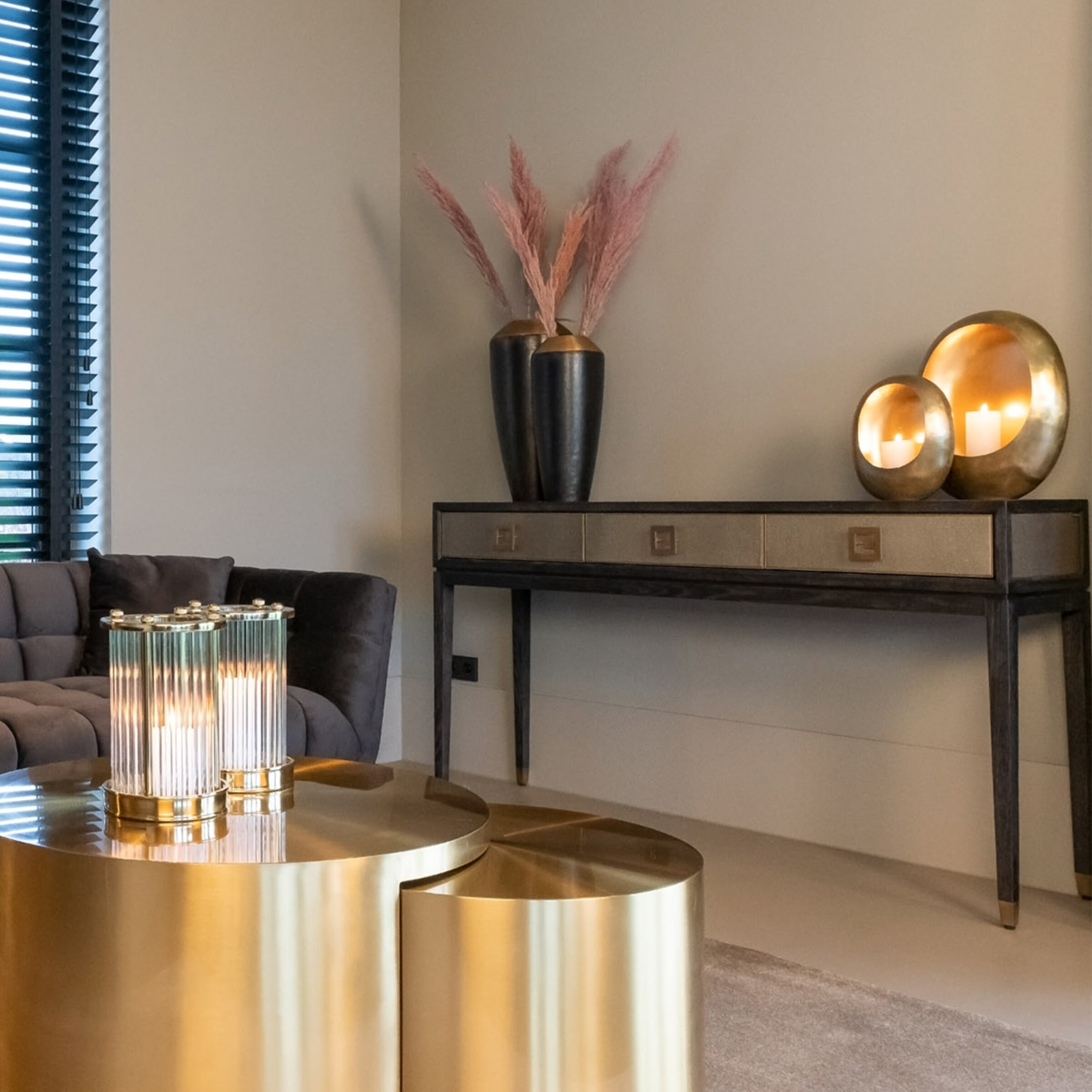 Richmond Sidetable 'Bloomingville' Eikenhout, 165cm