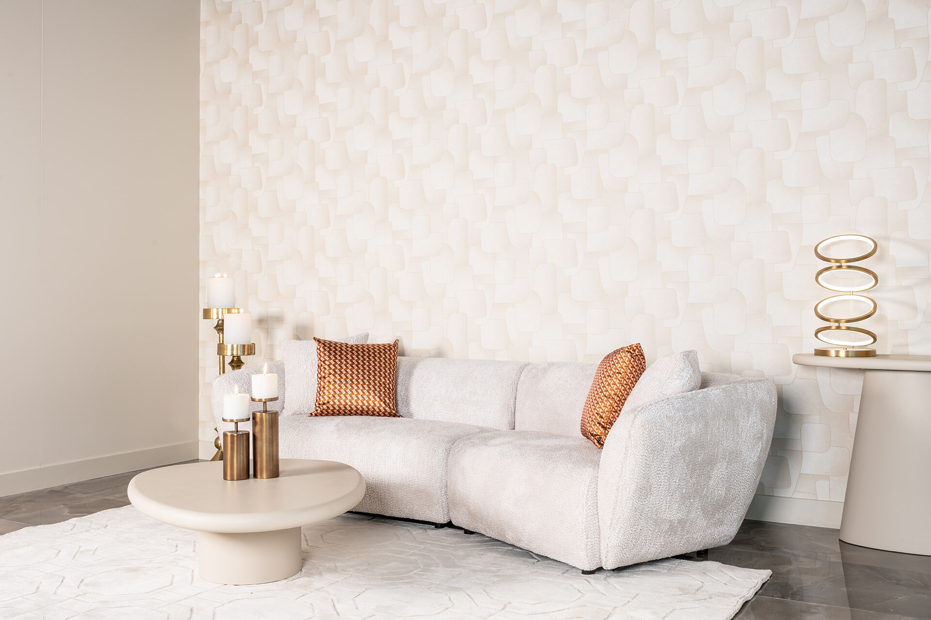 Richmond Organische Salontafel 'Clayton' 107 x 89cm, kleur Beige