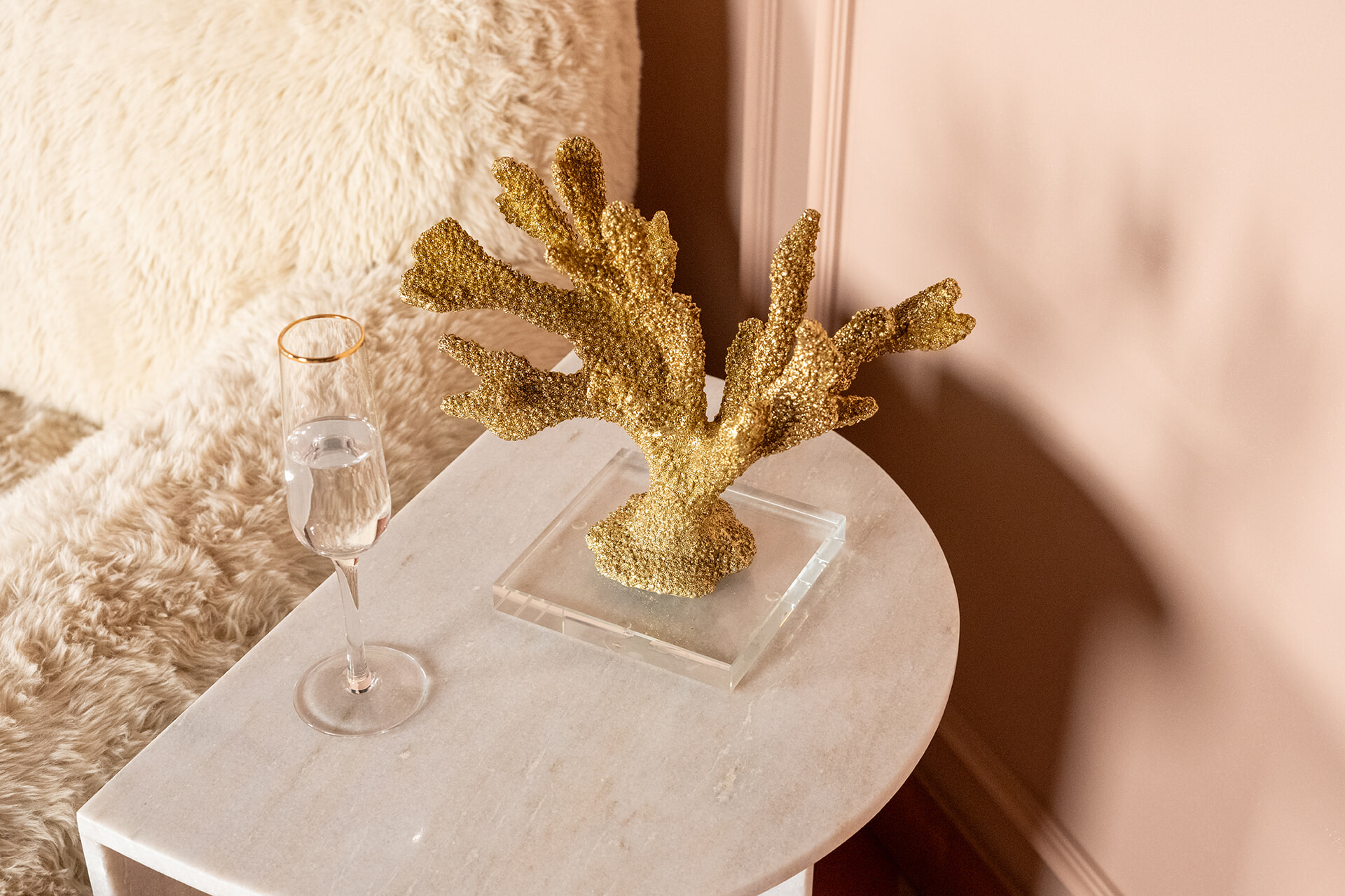 Richmond Bijzettafel 'Lansky' Marmer, 51 x 35cm