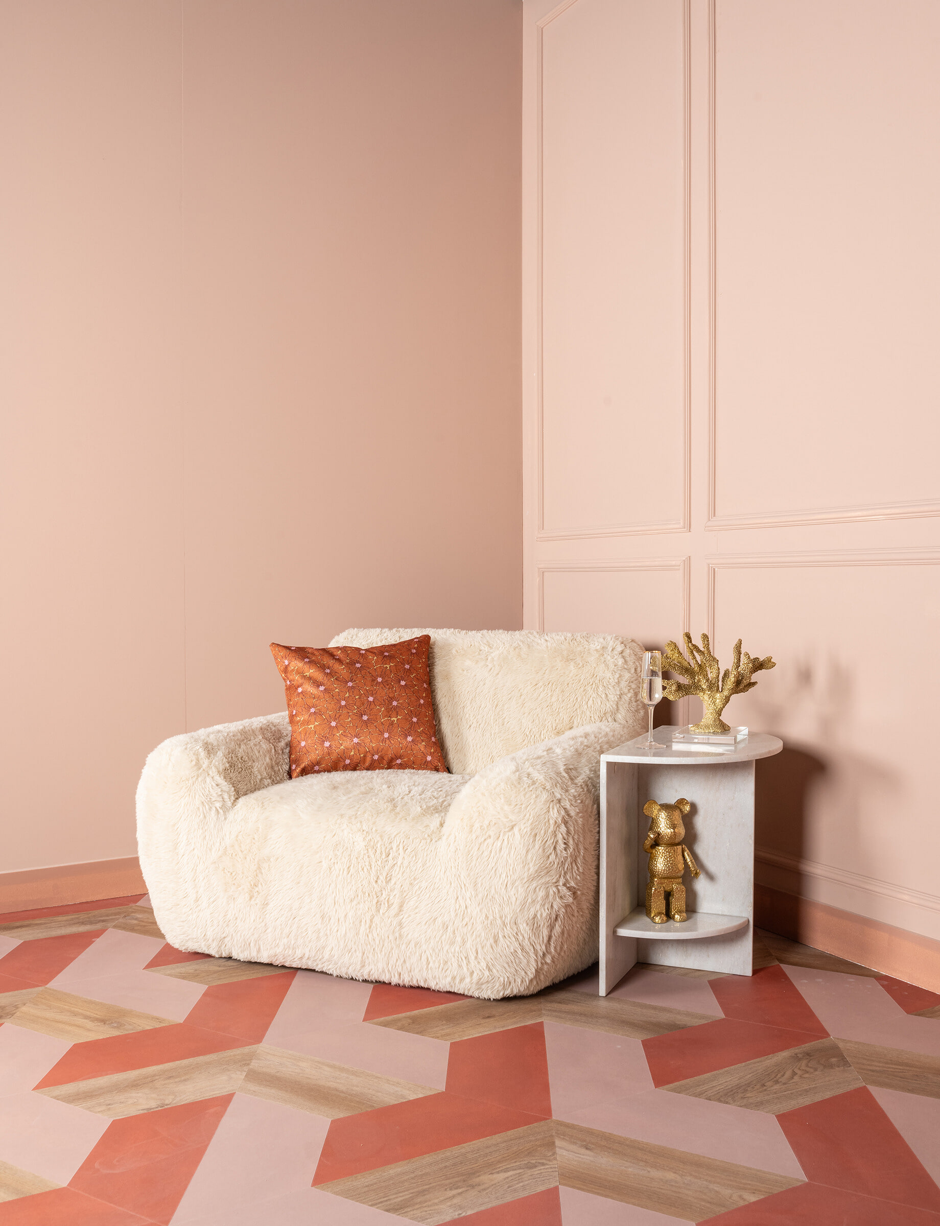 Richmond Bijzettafel 'Lansky' Marmer, 51 x 35cm