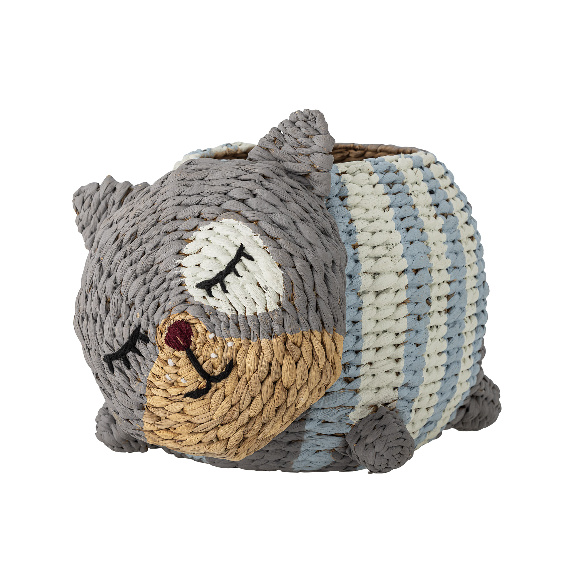 Bloomingville MINI Mand Mille Kat, 25cm hoog - Meerkleurig