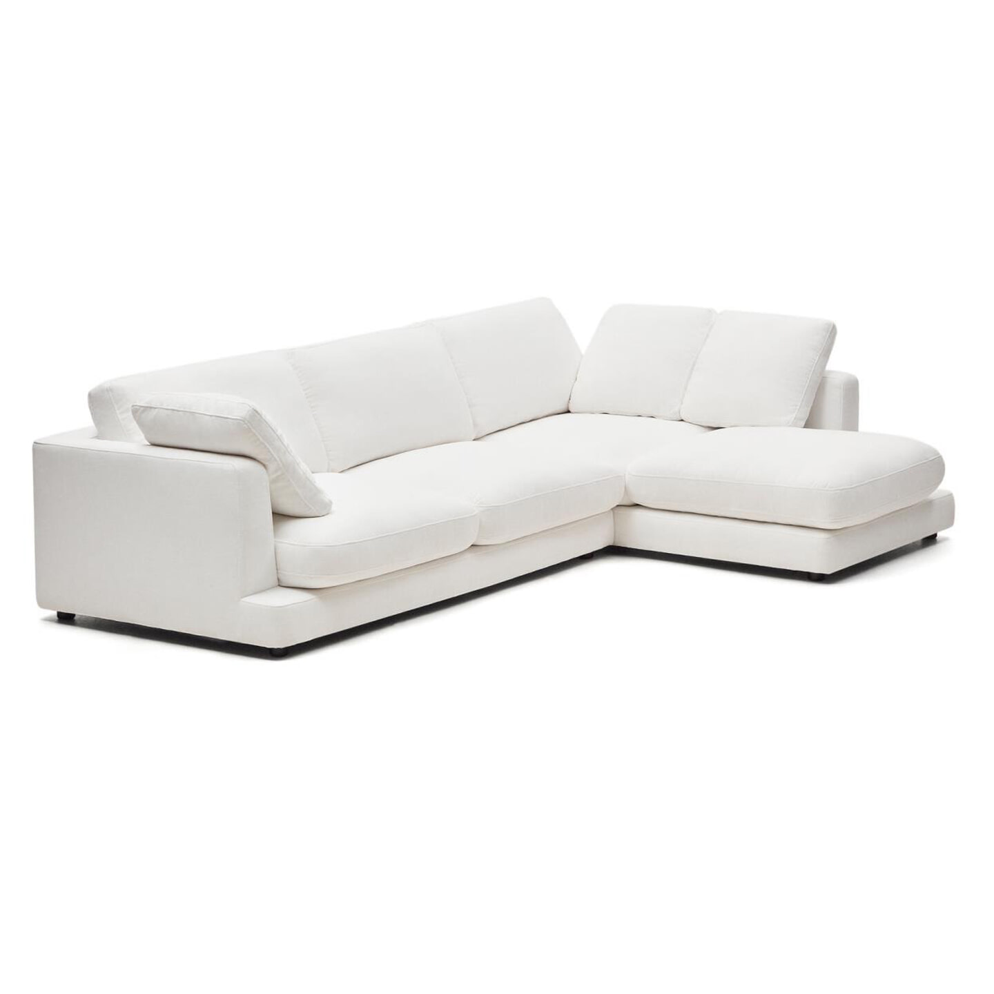 Kave Home 4-zits Loungebank 'Gala' Rechts, Chenille, kleur Wit