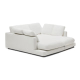 Kave Home 3-zits Loungebank 'Gala' Met dubbele chaise longue, Chenille, kleur Wit