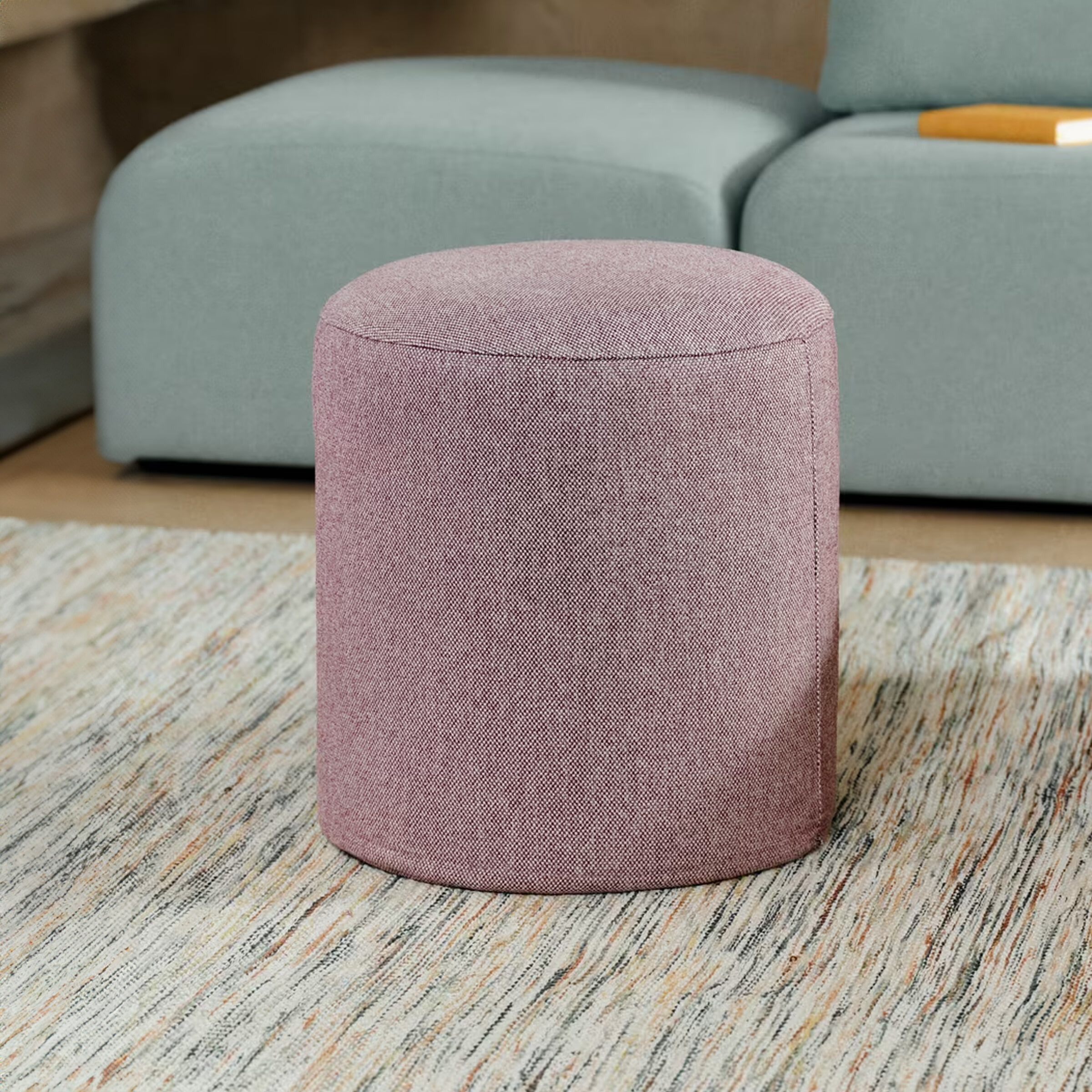 Kave Home Poef 'Kaeli' 43cm, kleur Lila