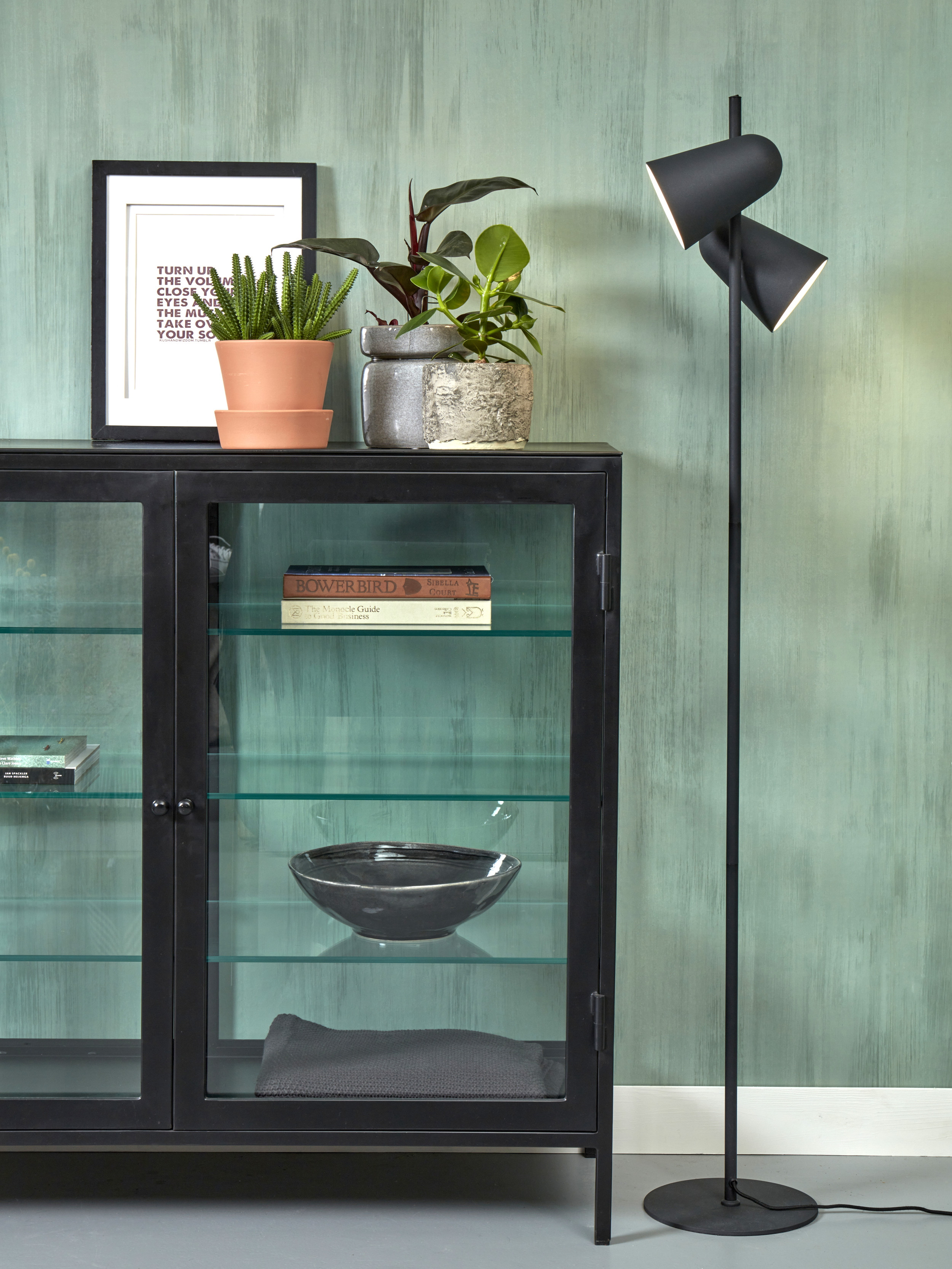 its about RoMi Vloerlamp 'Salamanca' 2-lamps, kleur Zwart