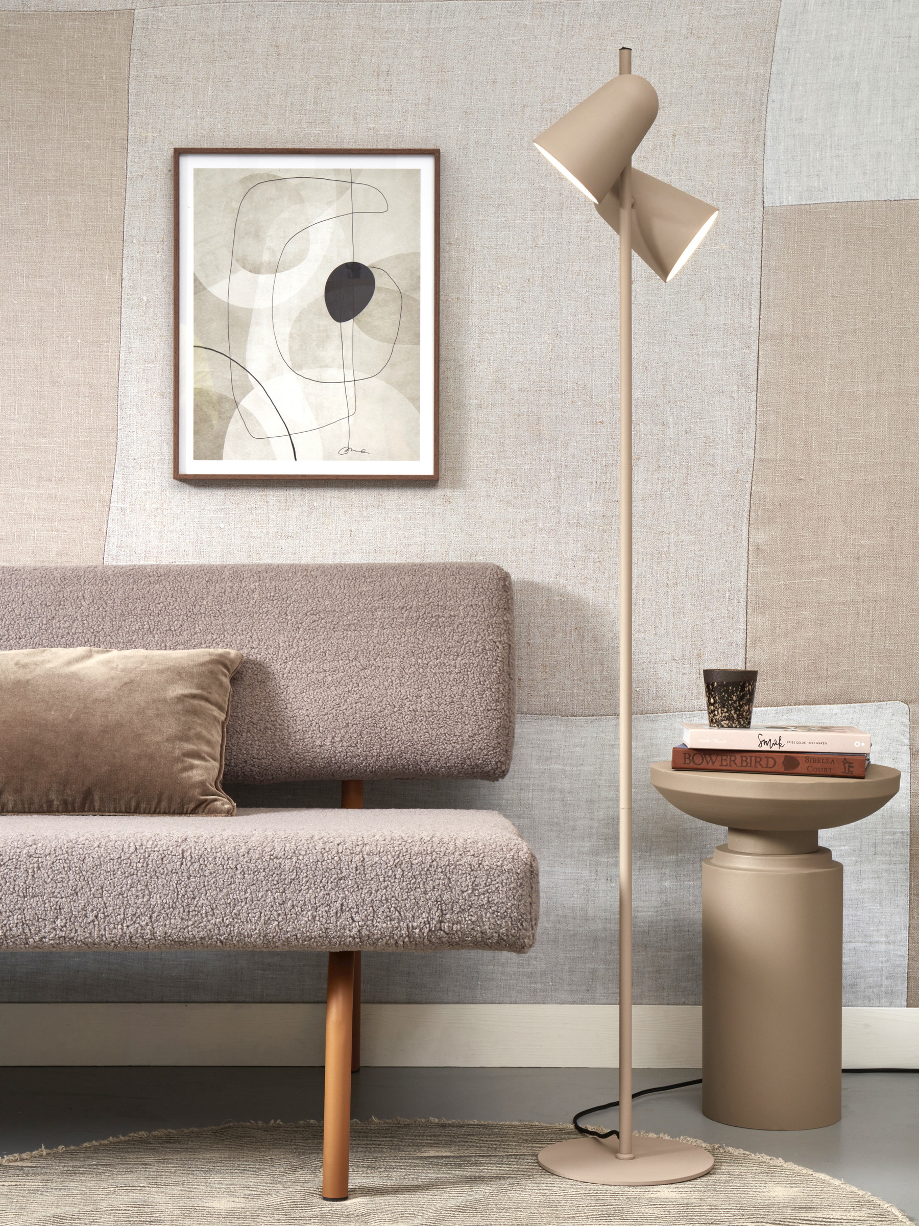 its about RoMi Vloerlamp 'Salamanca' 2-lamps, kleur Zand