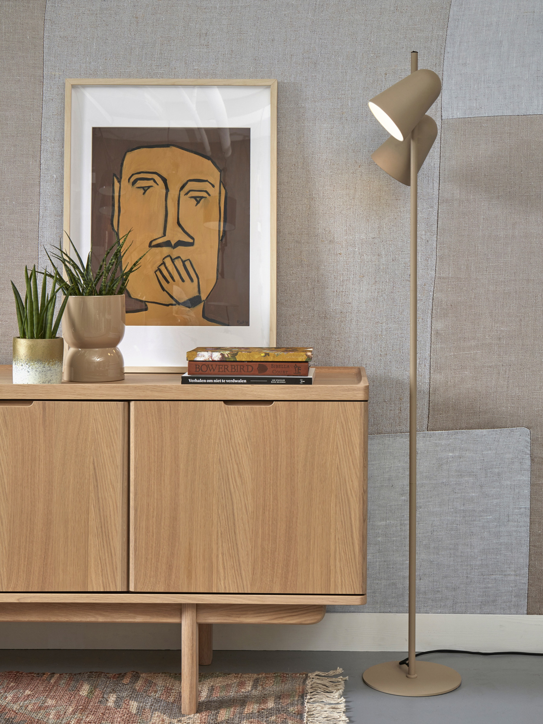 its about RoMi Vloerlamp 'Salamanca' 2-lamps, kleur Zand