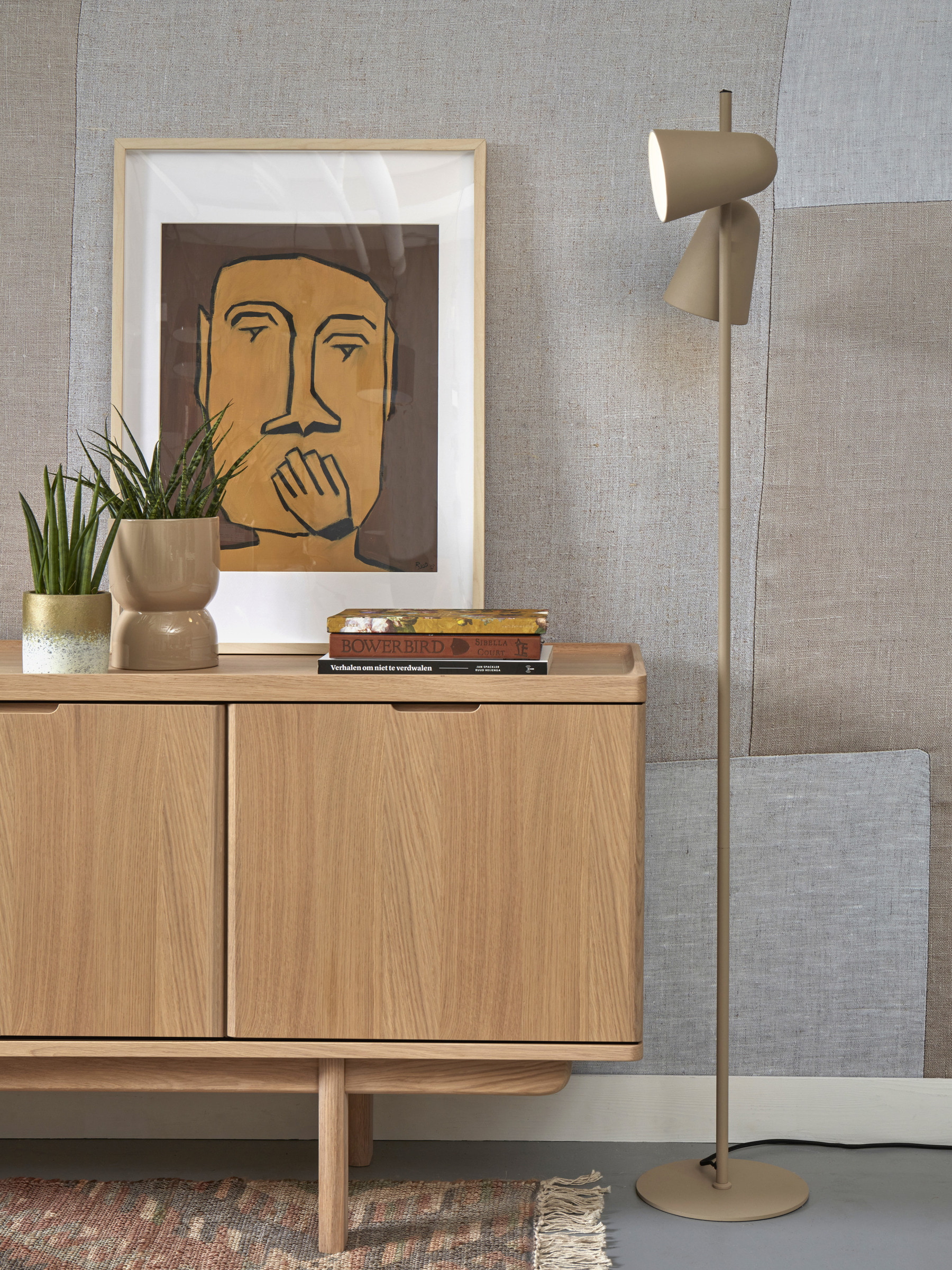 its about RoMi Vloerlamp 'Salamanca' 2-lamps, kleur Zand