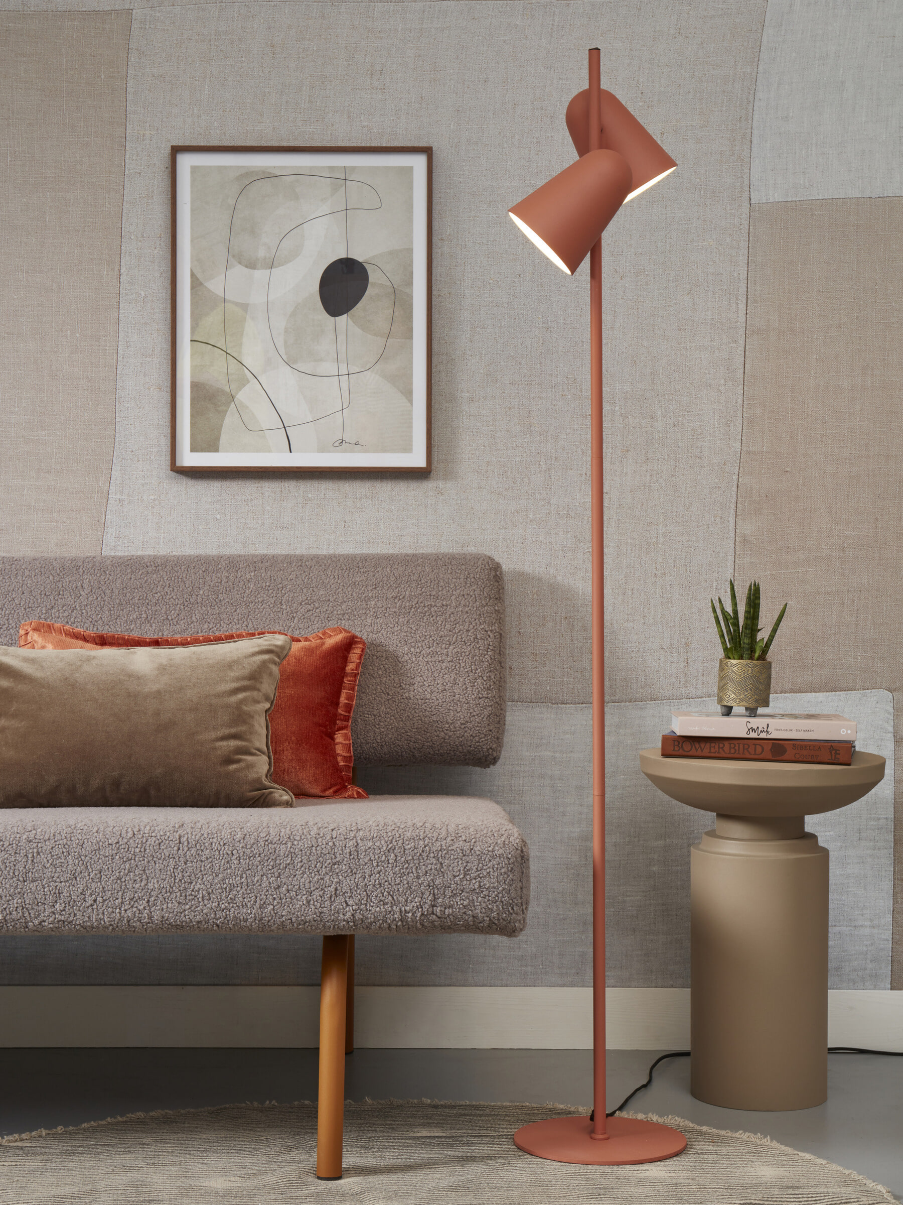 its about RoMi Vloerlamp 'Salamanca' 2-lamps, kleur Terra