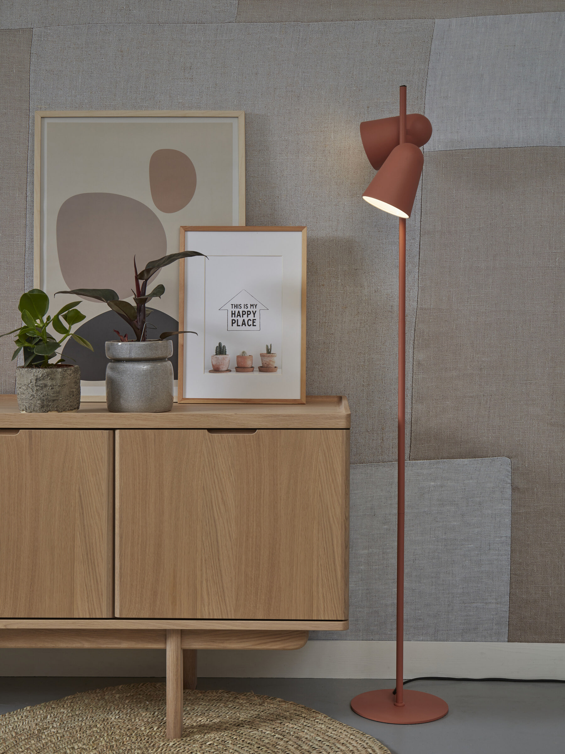 its about RoMi Vloerlamp 'Salamanca' 2-lamps, kleur Terra