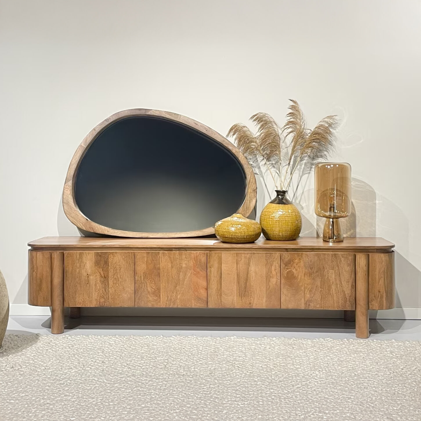 Livingfurn TV-meubel 'Salano' Mangohout, 210 cm