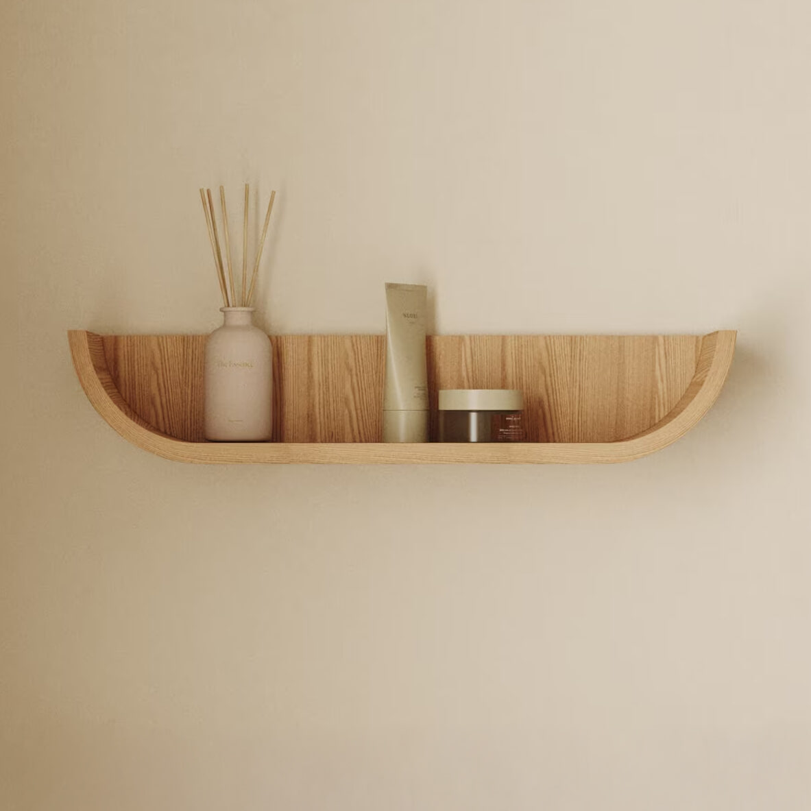 Kave Home Wandplank 'Salaya' Essen, 60cm, kleur Naturel