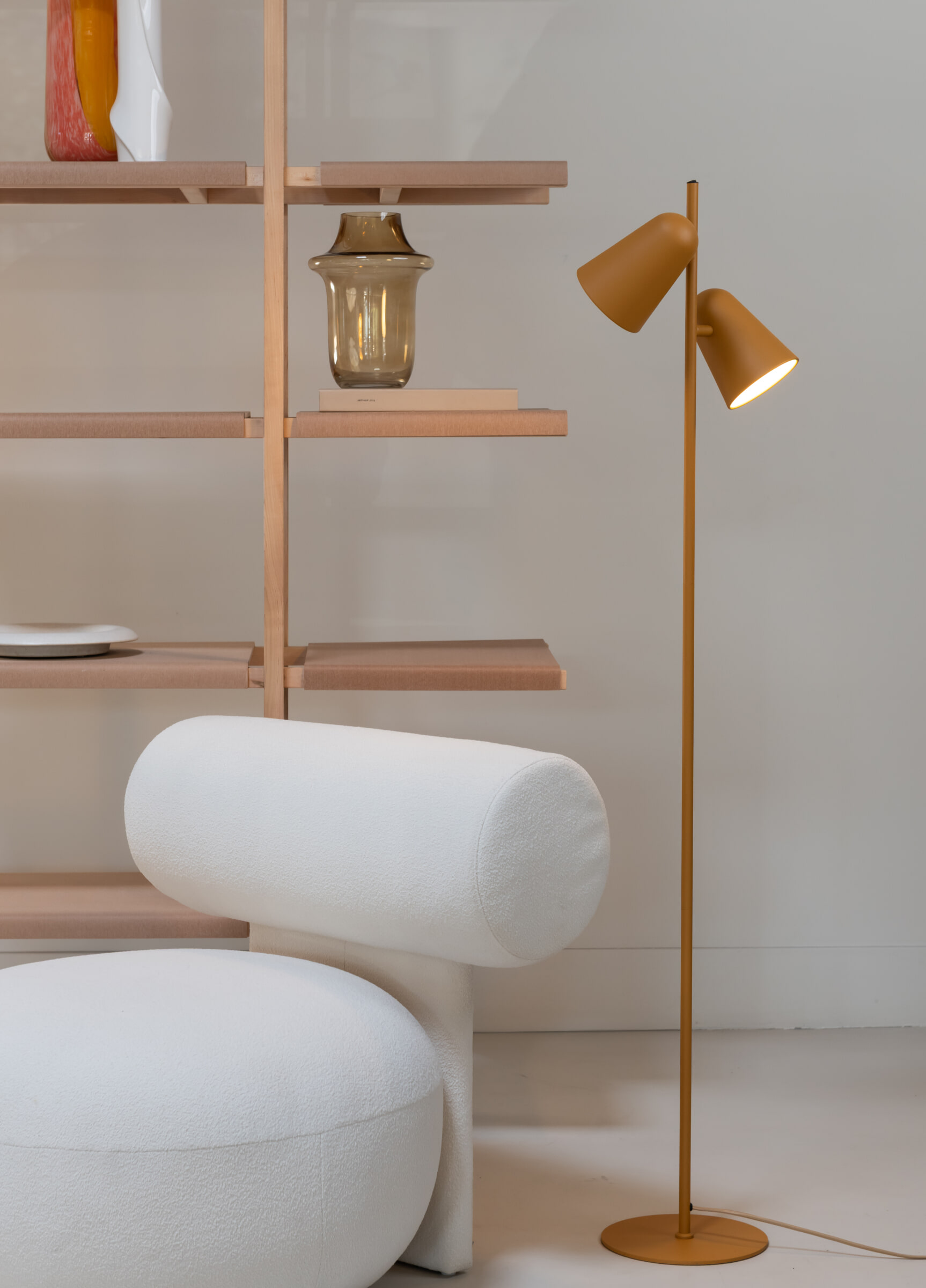 its about RoMi Vloerlamp 'Salamanca' 2-lamps, kleur Mosterd