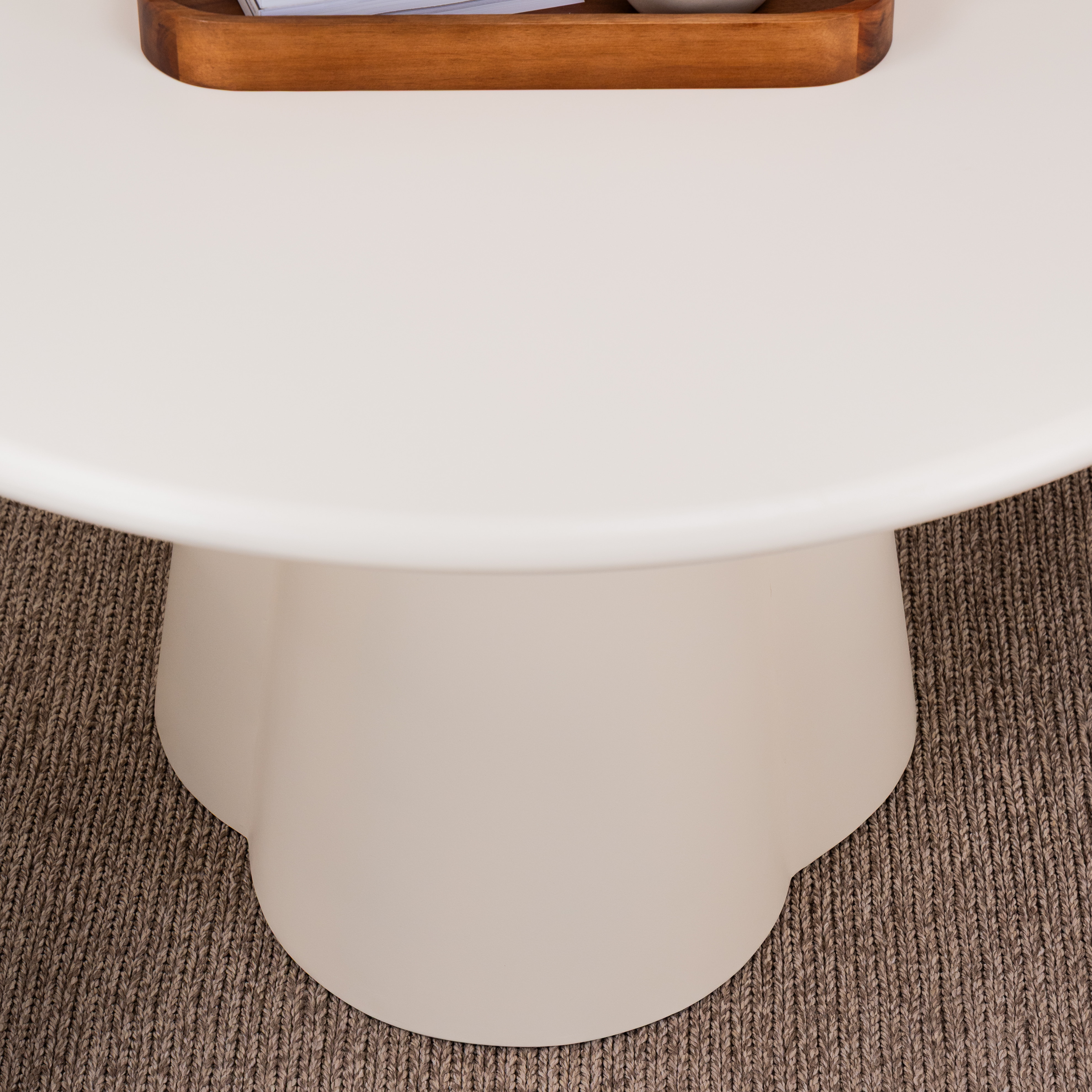 Sohome Ronde Eettafel 'Scottie' Beton, 130cm, kleur Crème