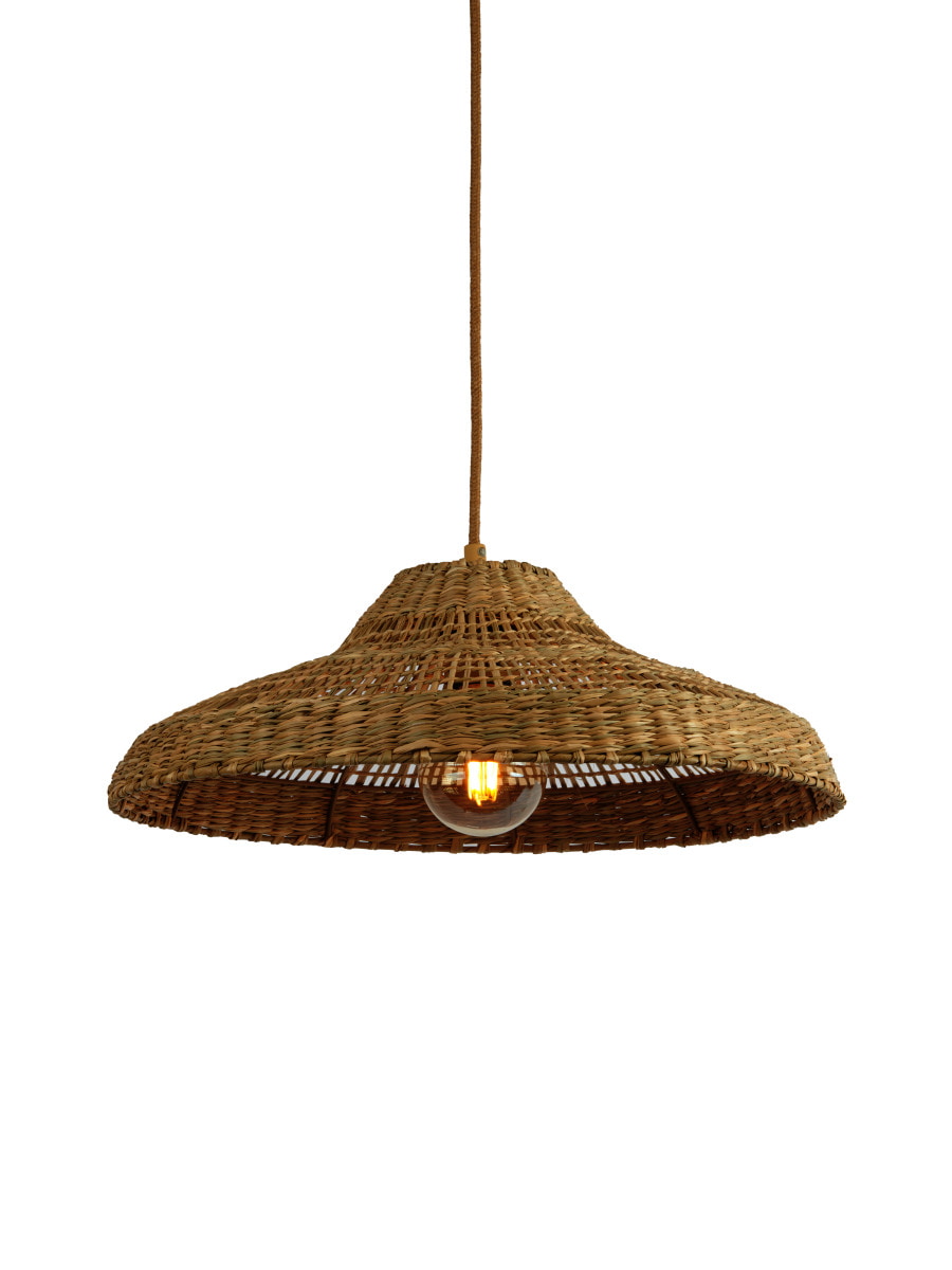 GOOD&MOJO Hanglamp Santorini Zeegras, 60cm - Naturel