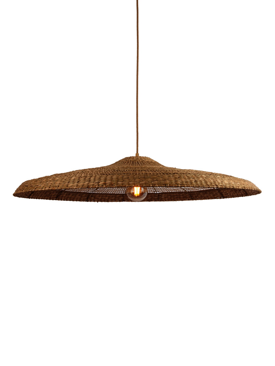 GOOD&MOJO Hanglamp Santorini Zeegras, 75cm - Naturel