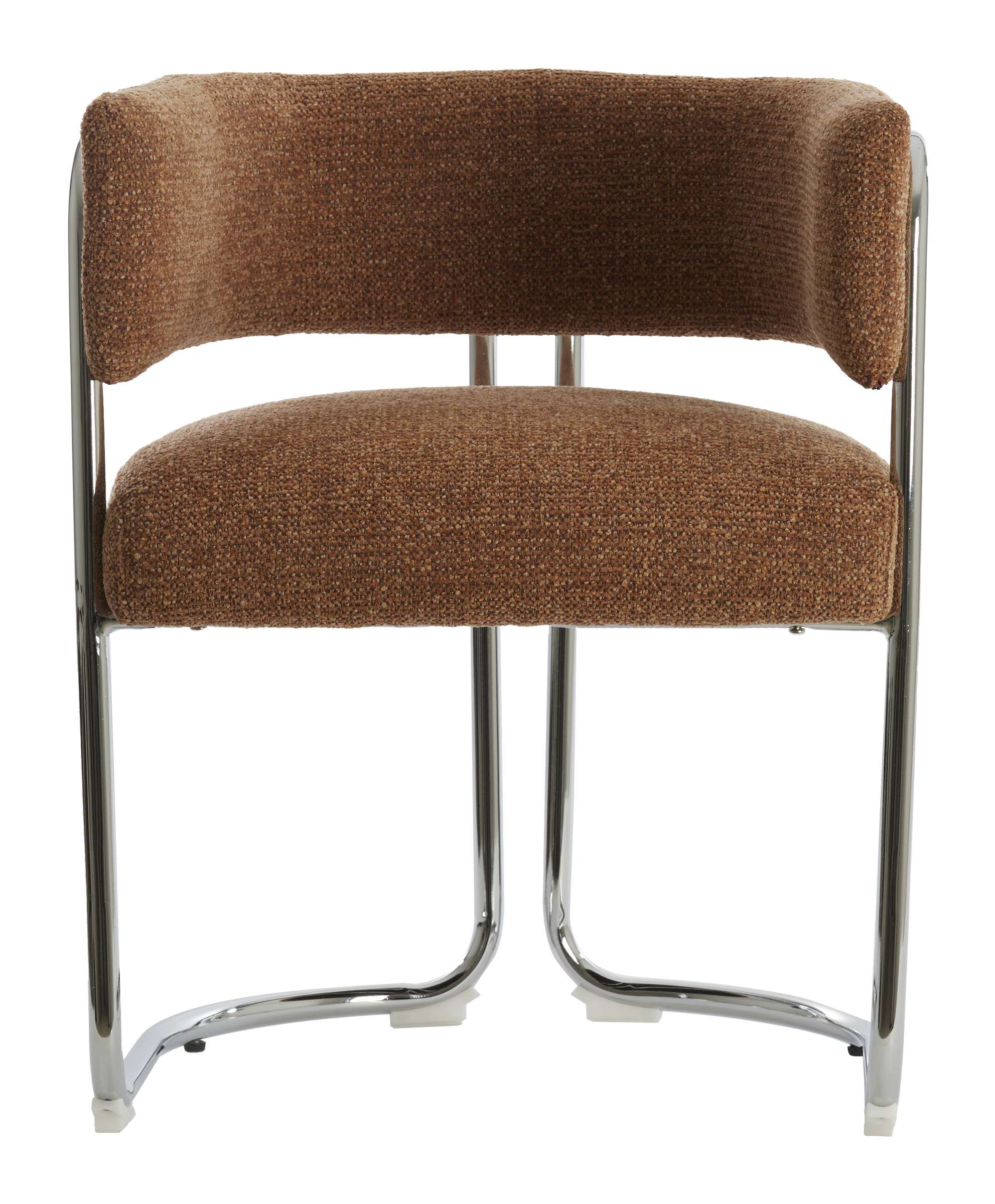 Light & Living Eetkamerstoel 'Adante' Buisframe chroom, kleur Caramel