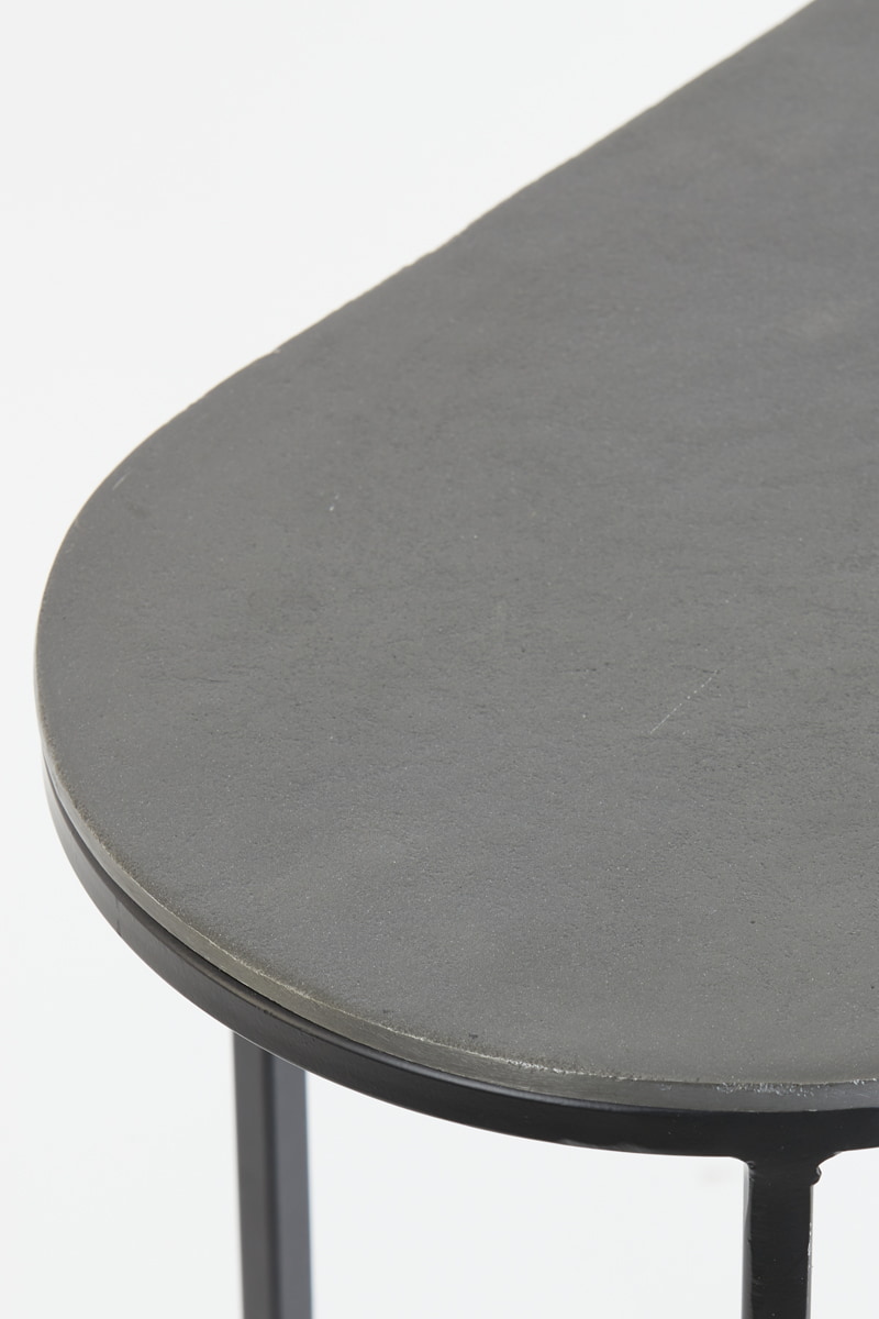 Light & Living Bijzettafel 'Bocov' Set van 2 stuks, kleur Antiek Lood